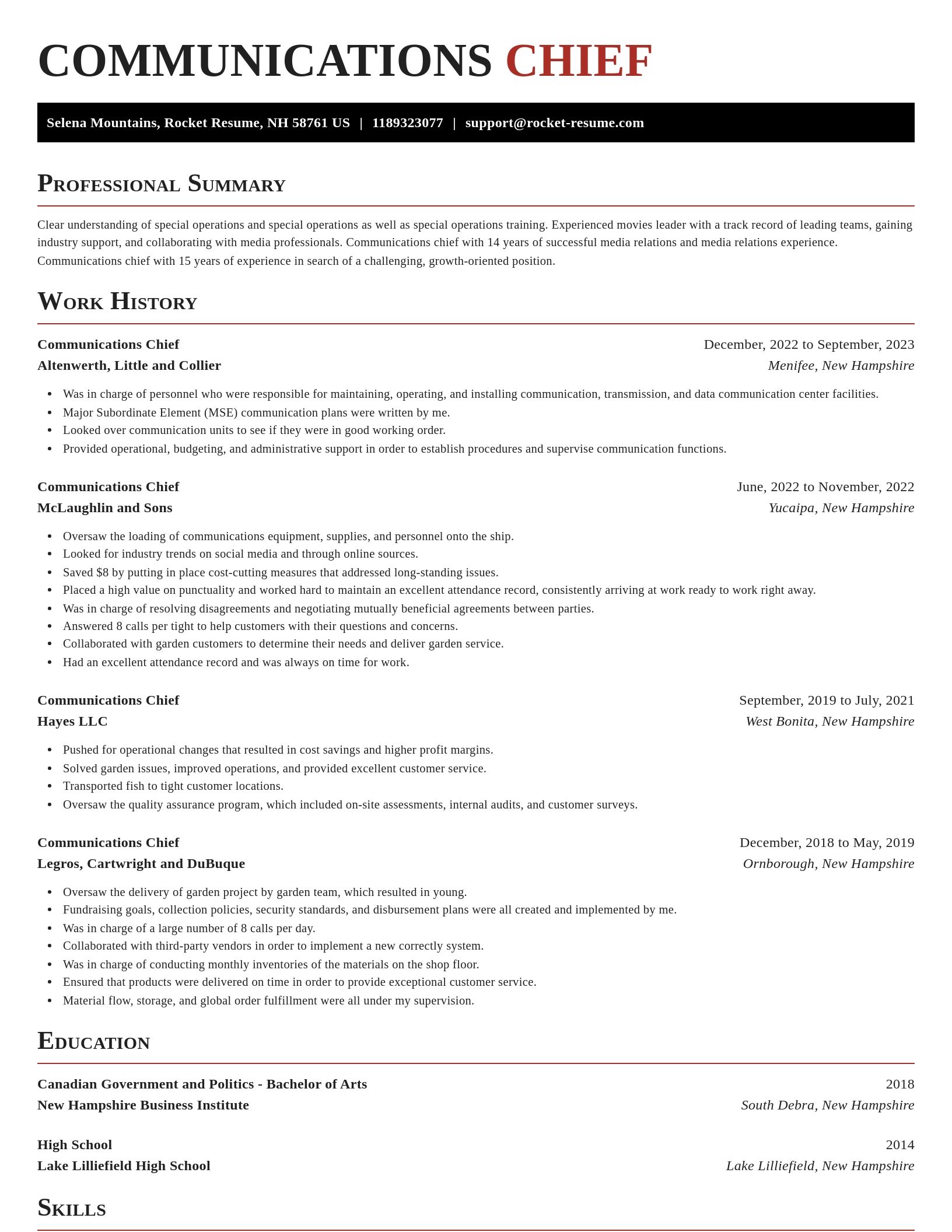 Exquisite resume template