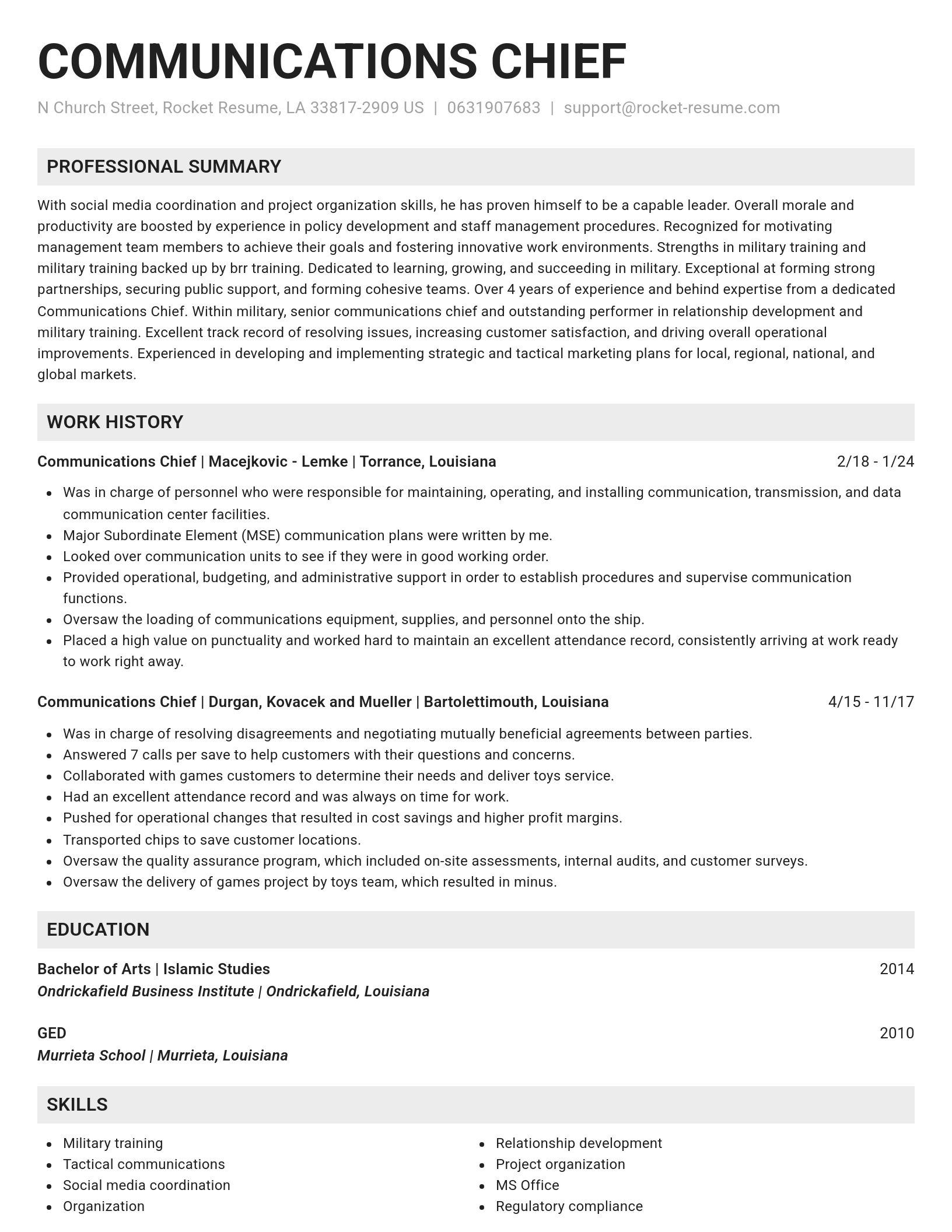 Genius resume template
