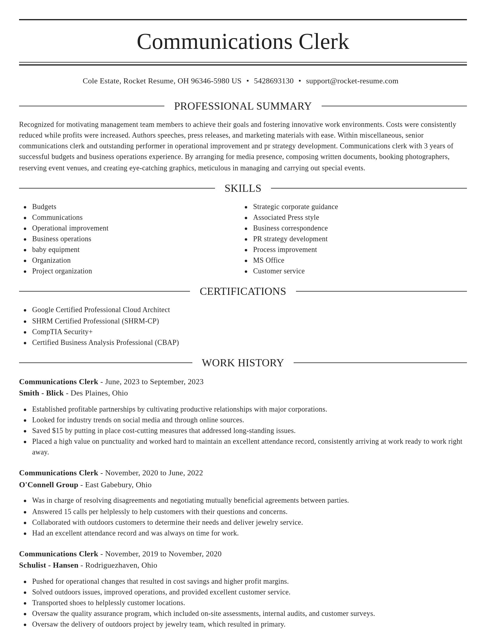 Elegant resume template