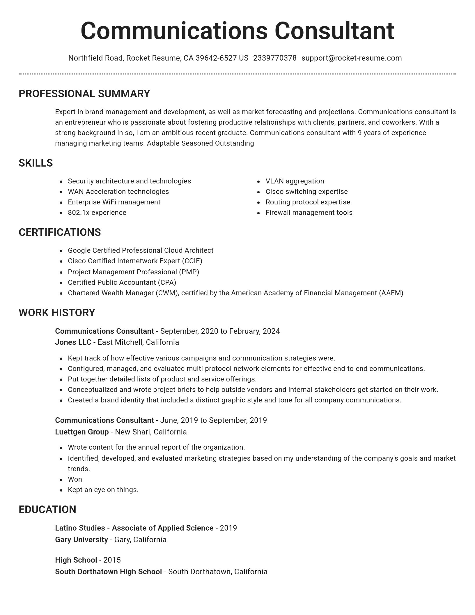 Brilliant resume template