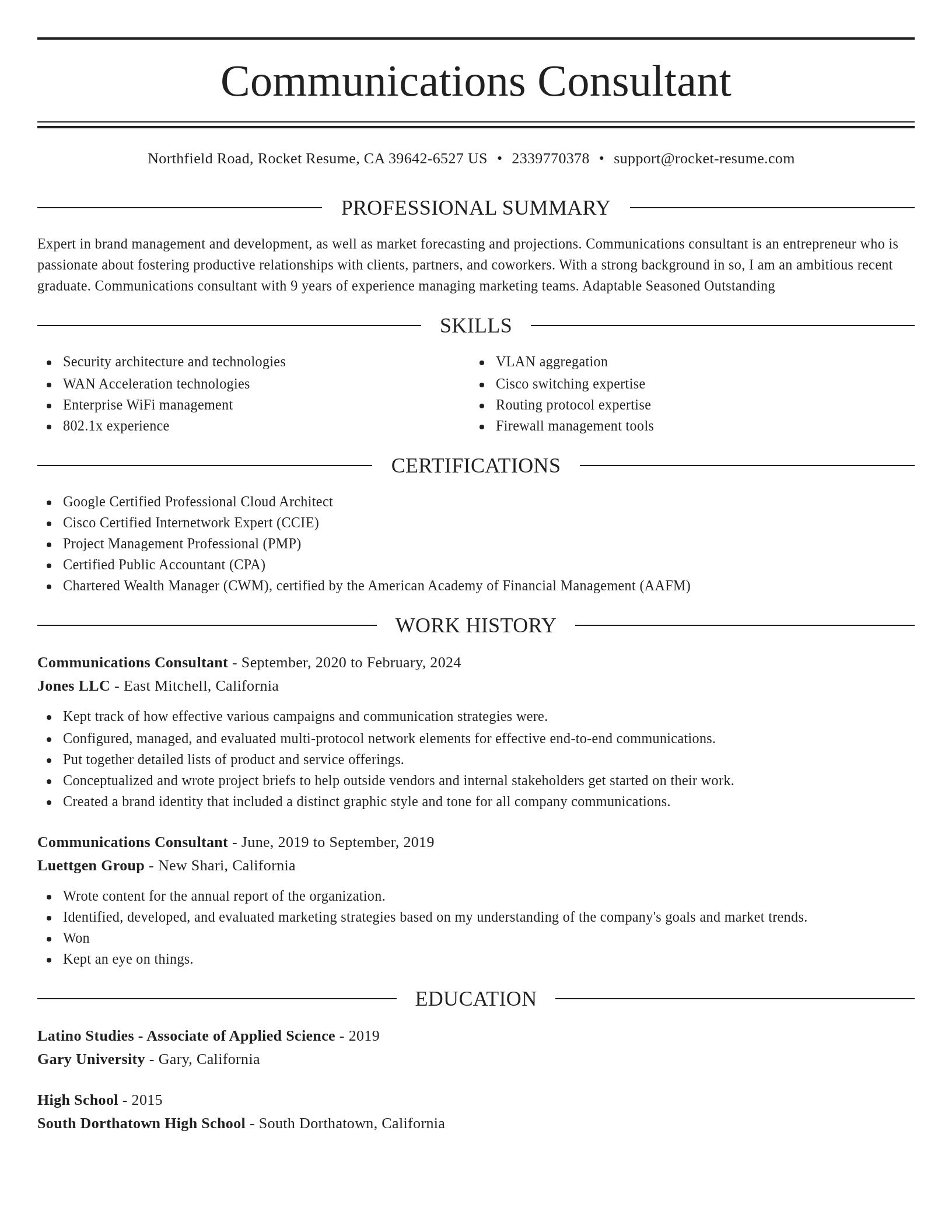 Elegant resume template