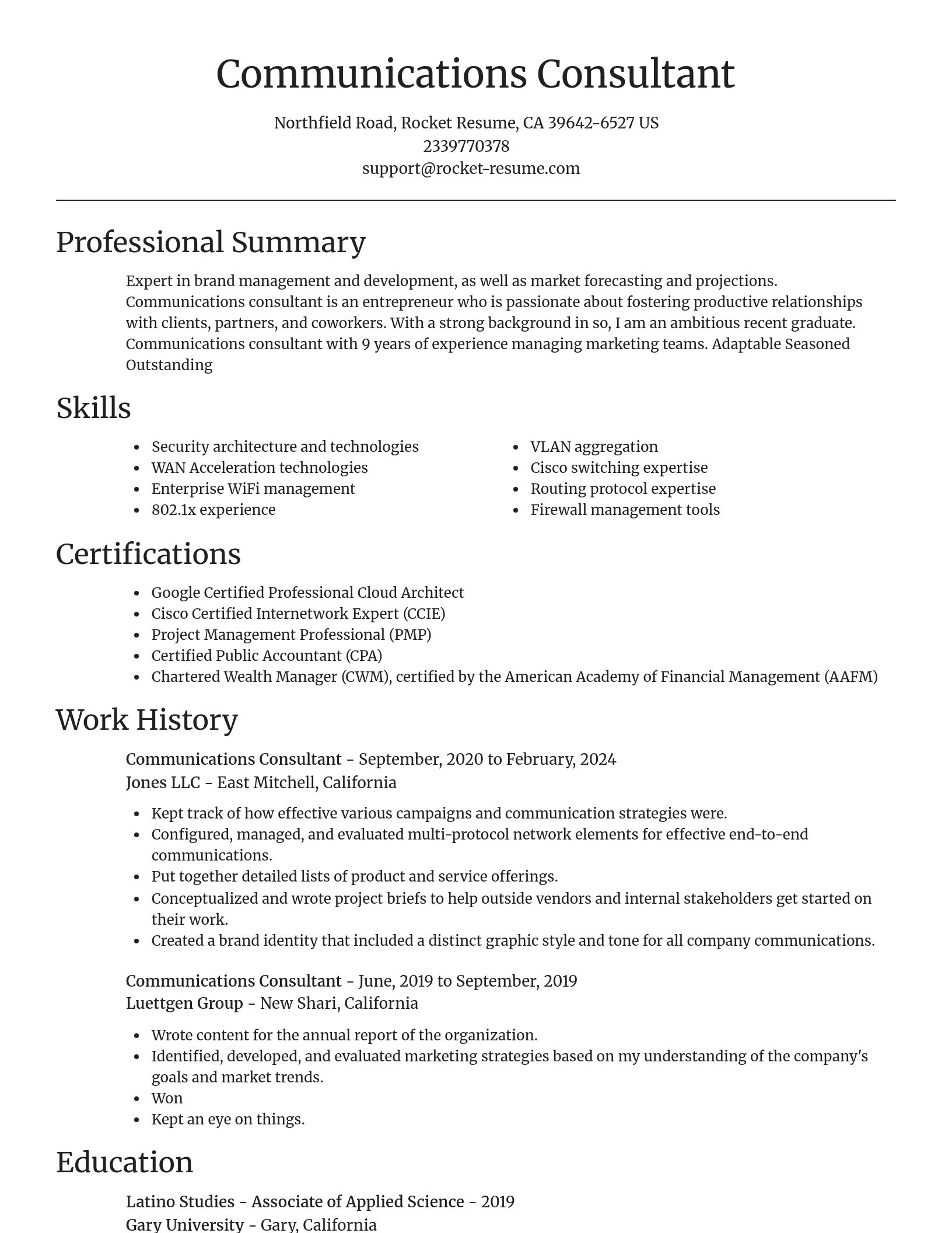 Focal Point resume template
