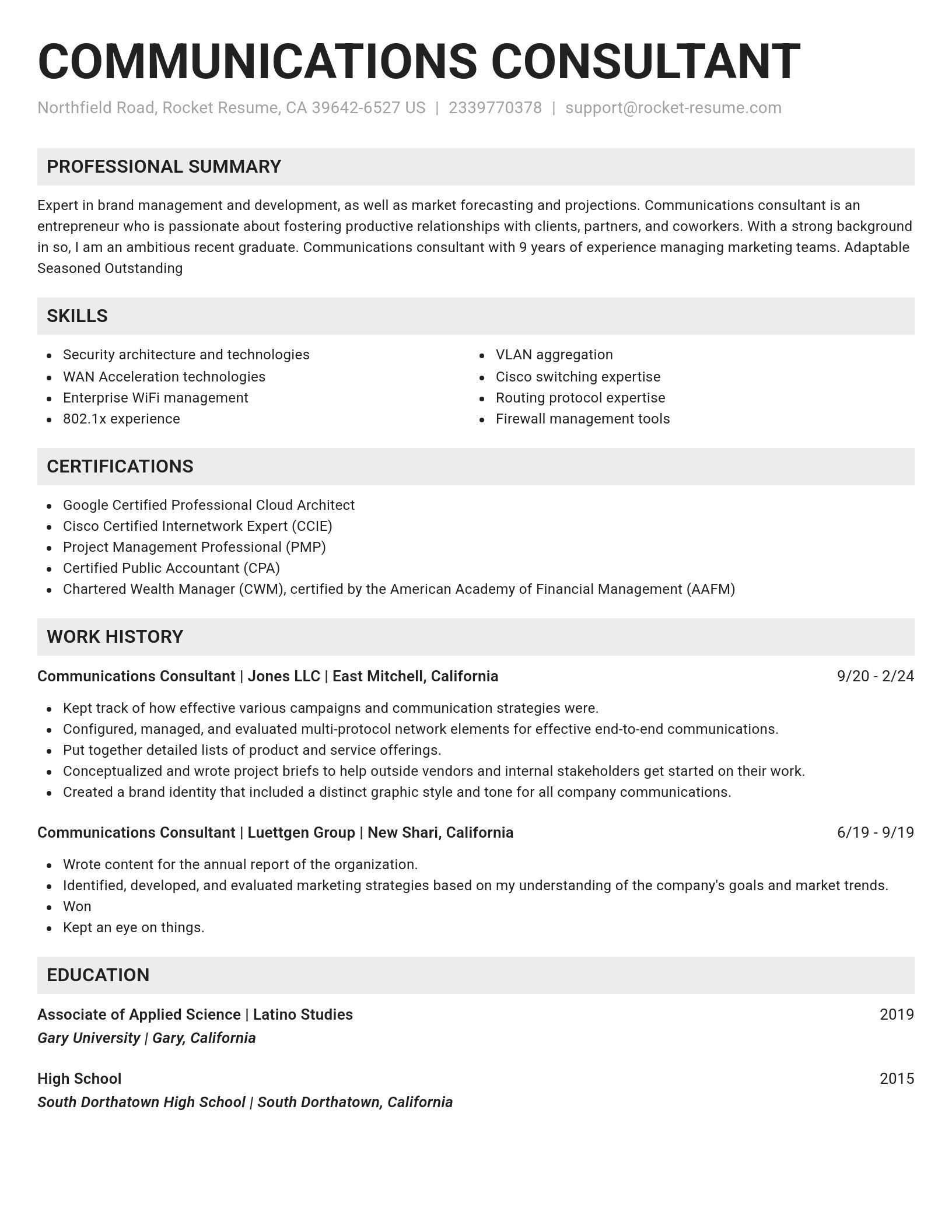 Genius resume template