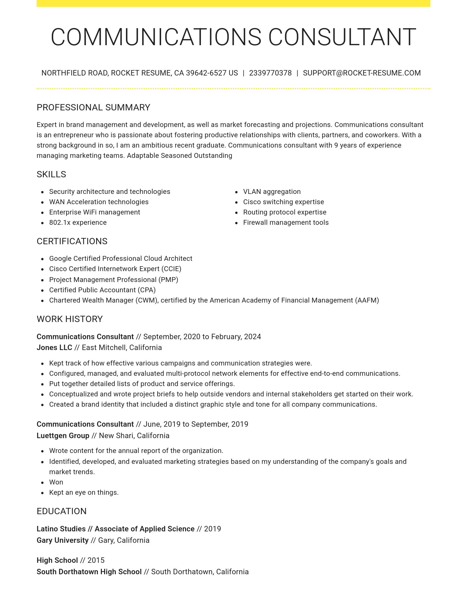 Grand resume template