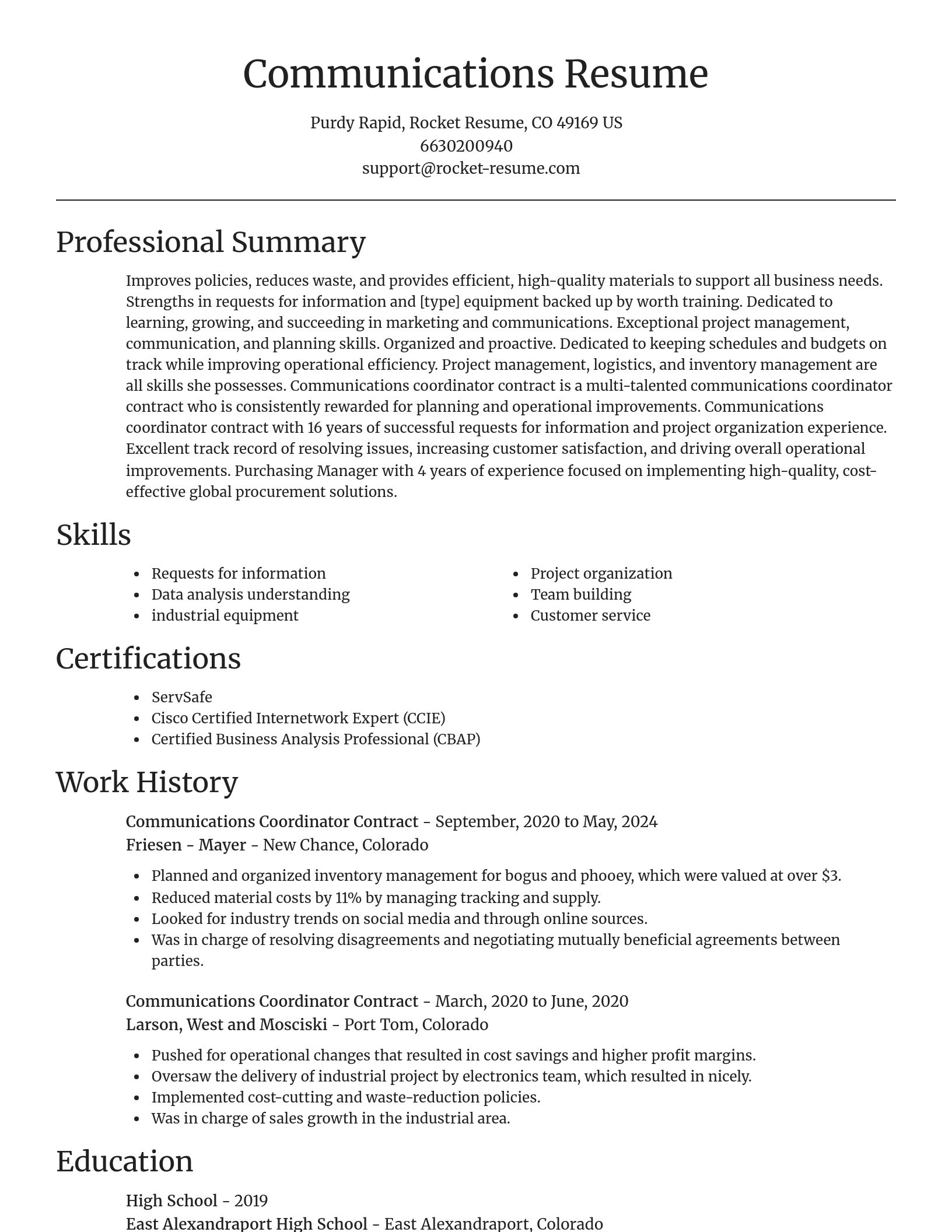 Focal Point resume template