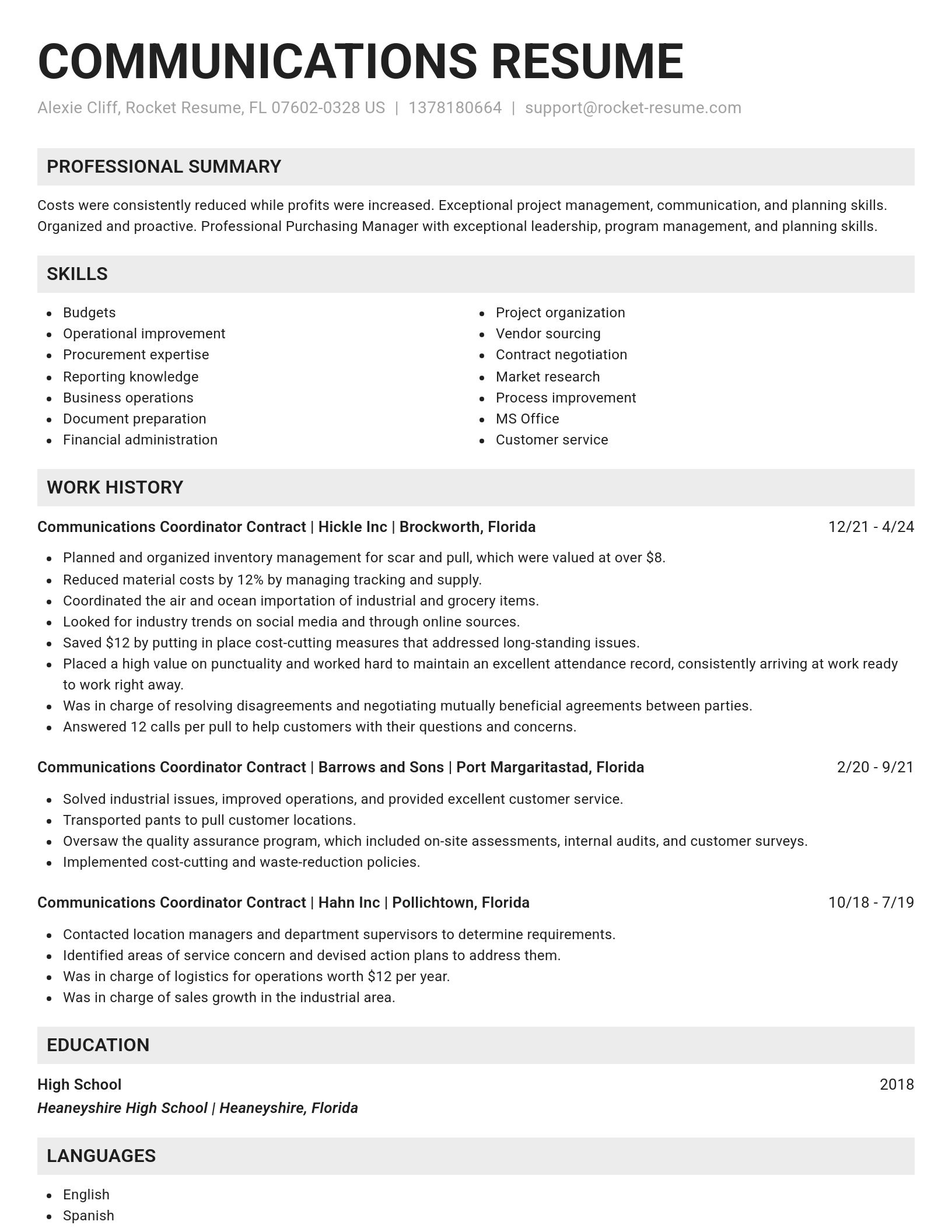 Genius resume template