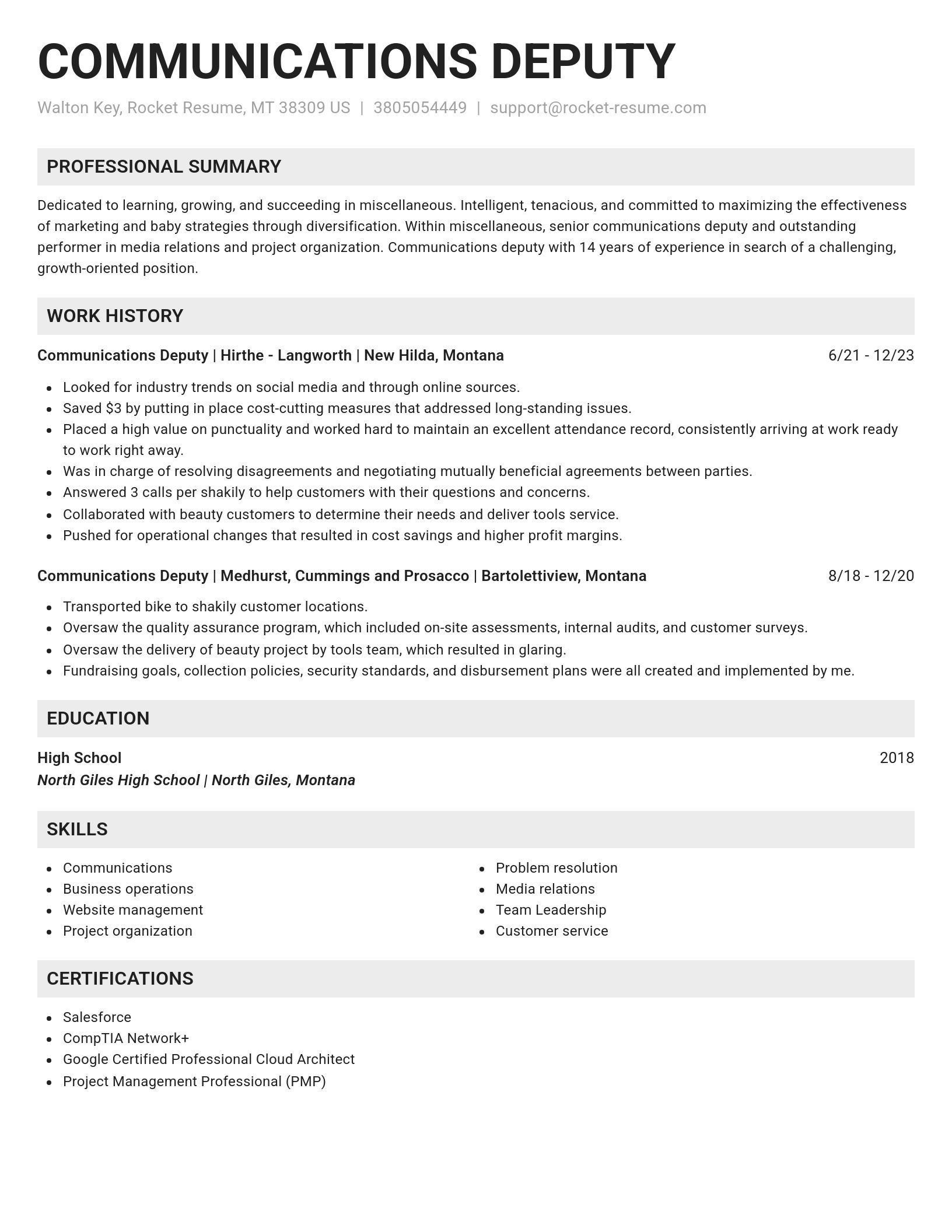 Genius resume template