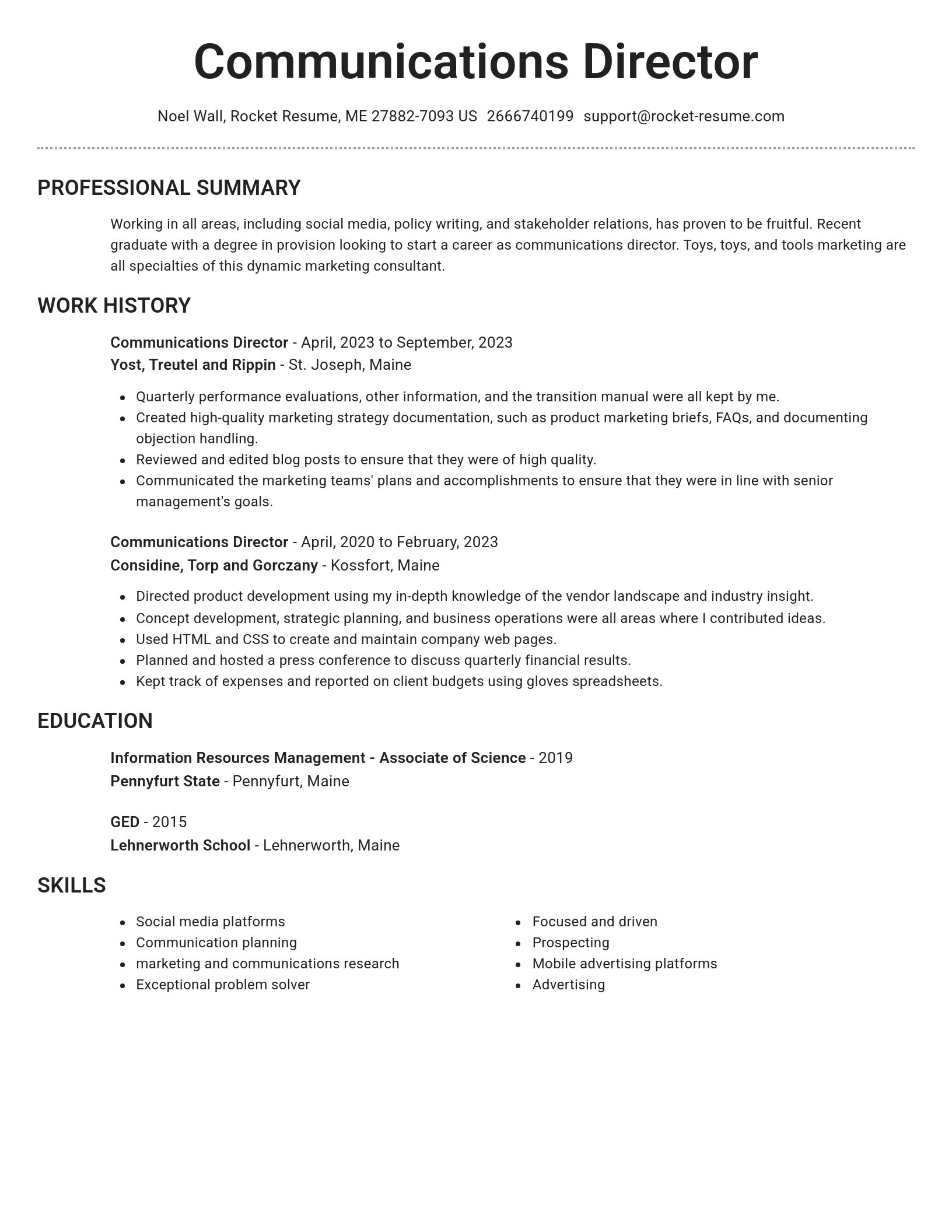 Brilliant resume template