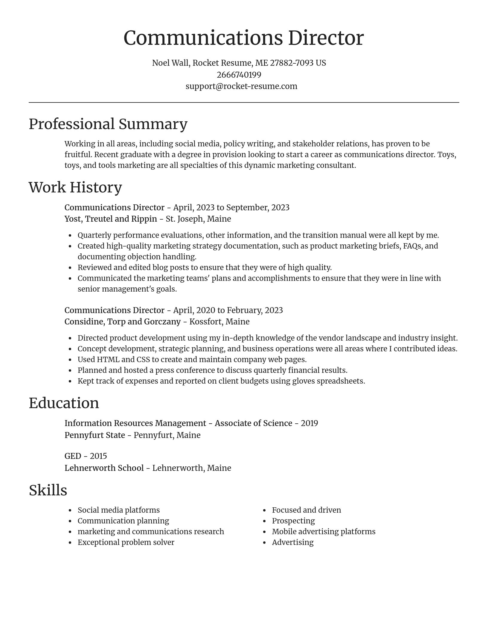 Focal Point resume template