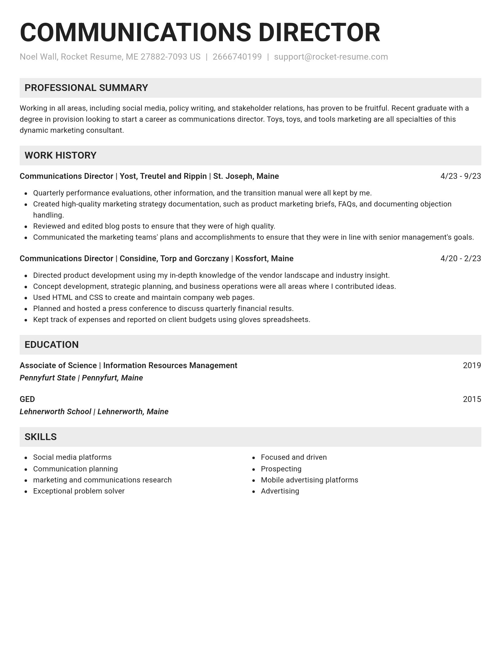 Genius resume template