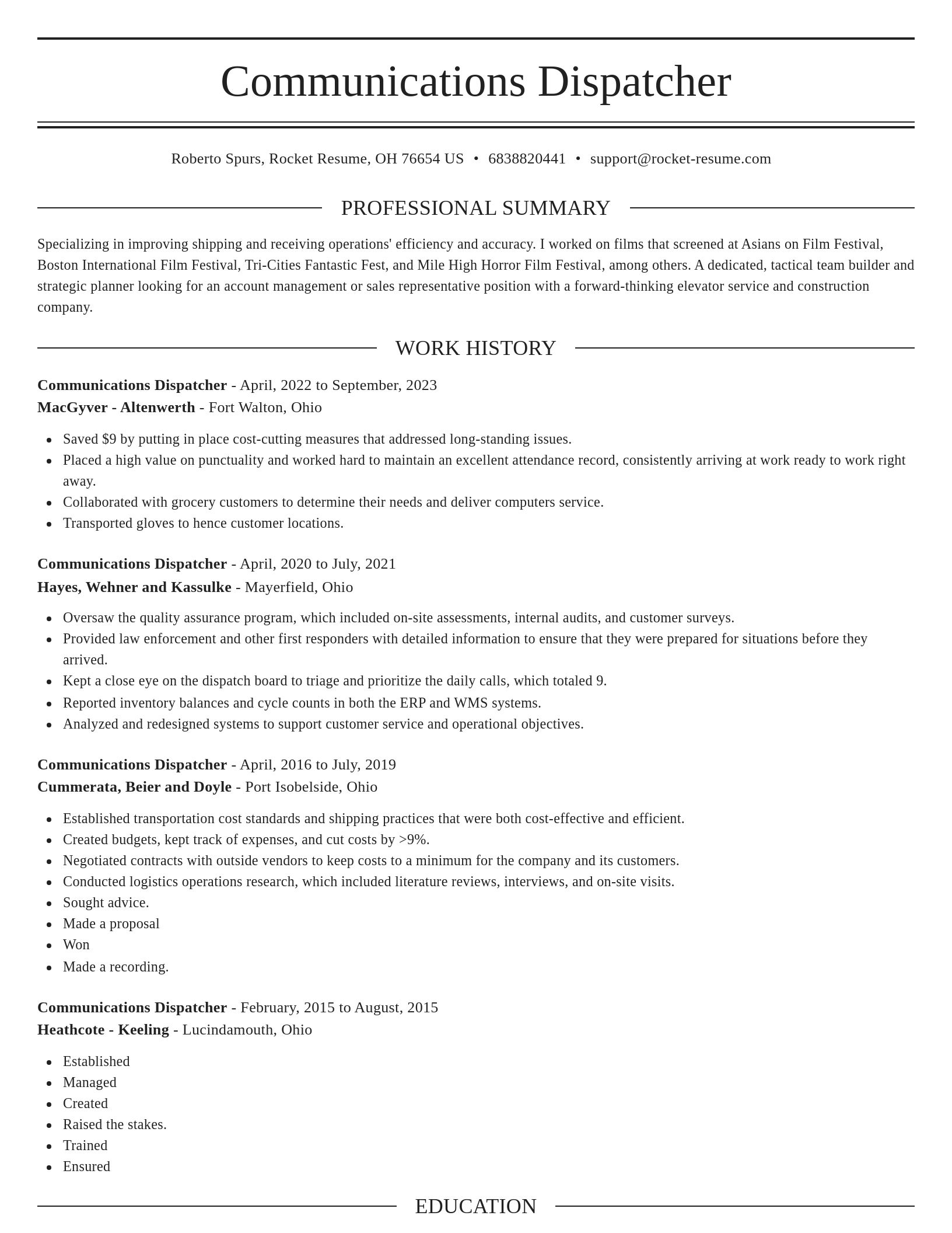Elegant resume template