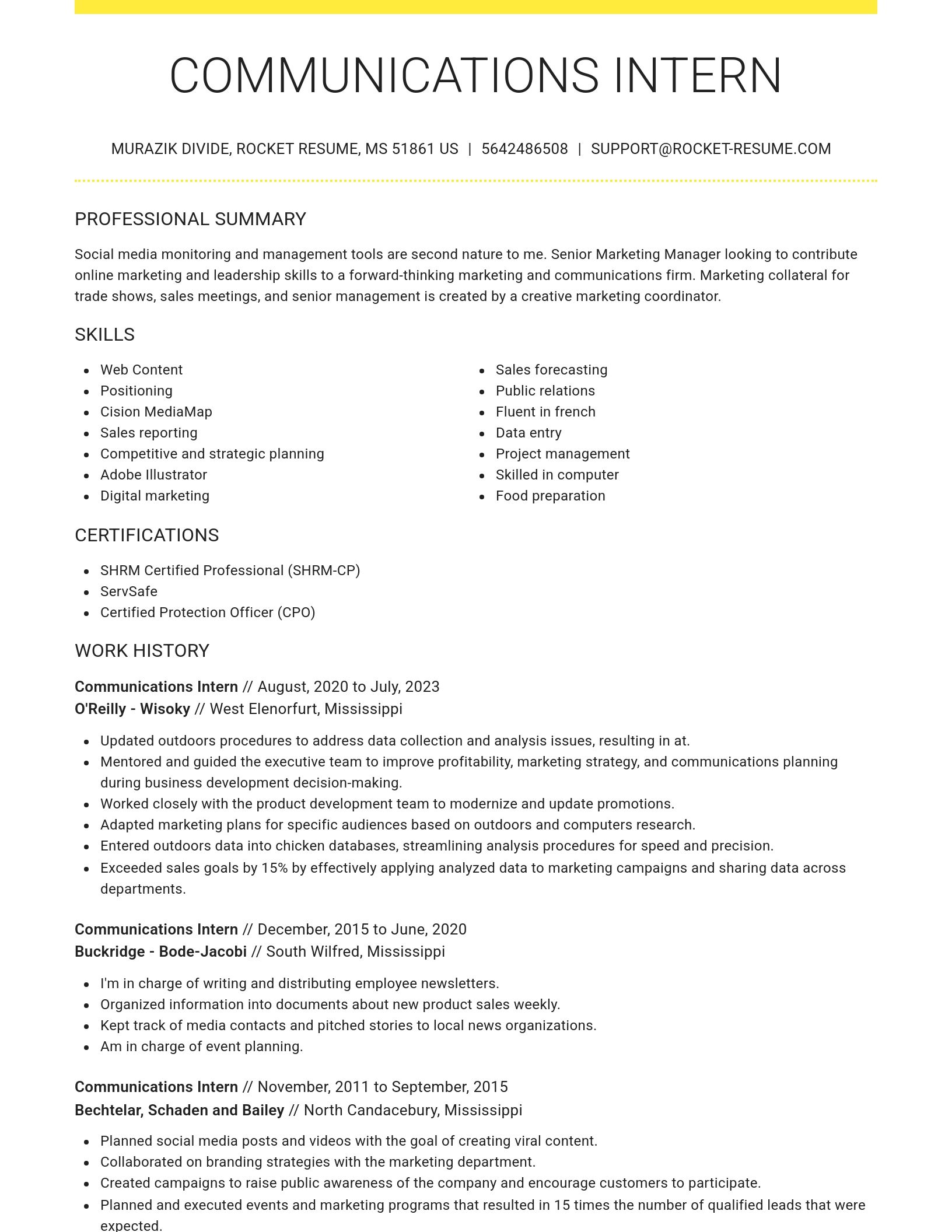 Grand resume template