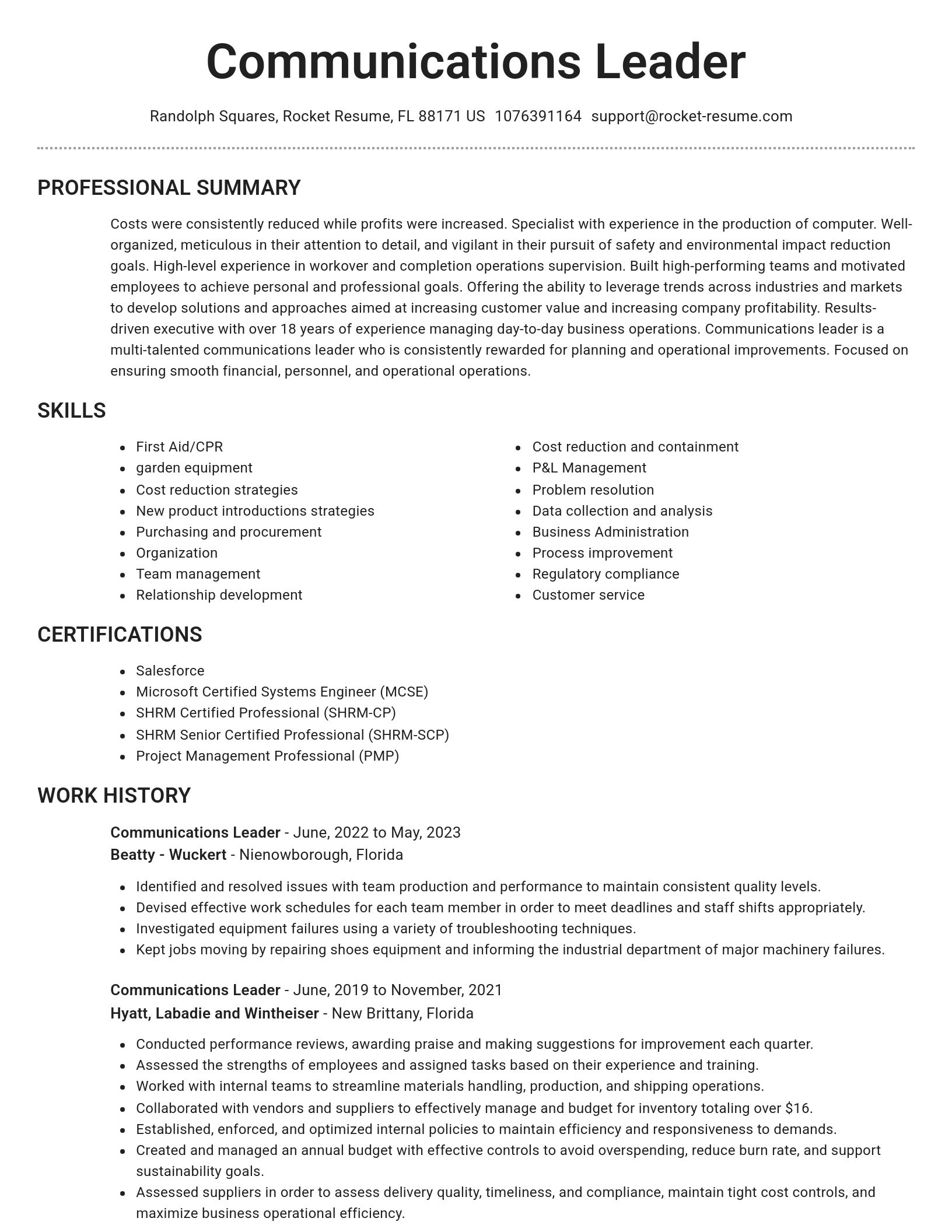 Brilliant resume template