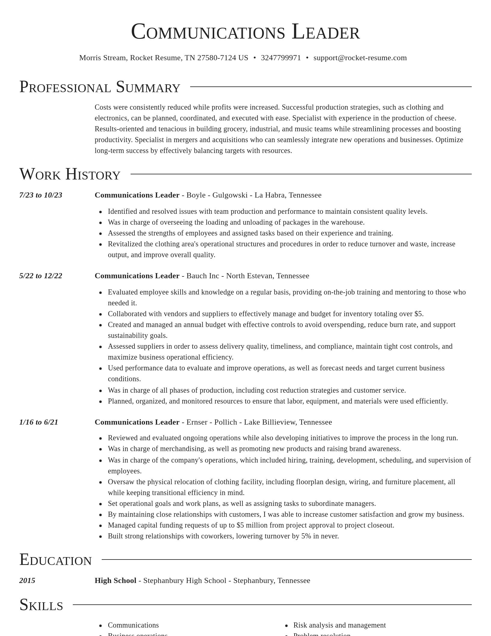 Director resume template