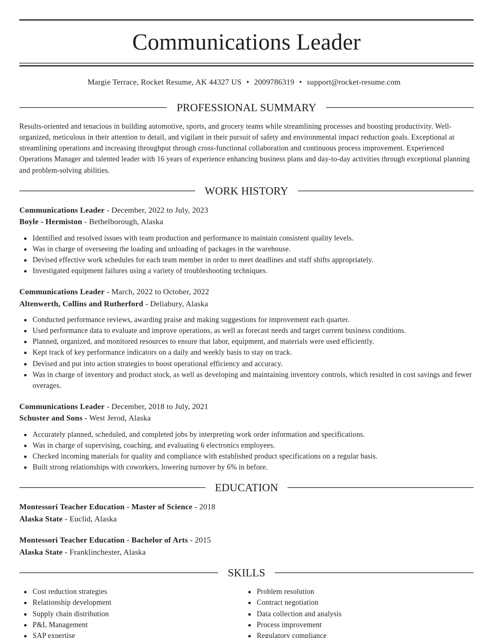 Elegant resume template