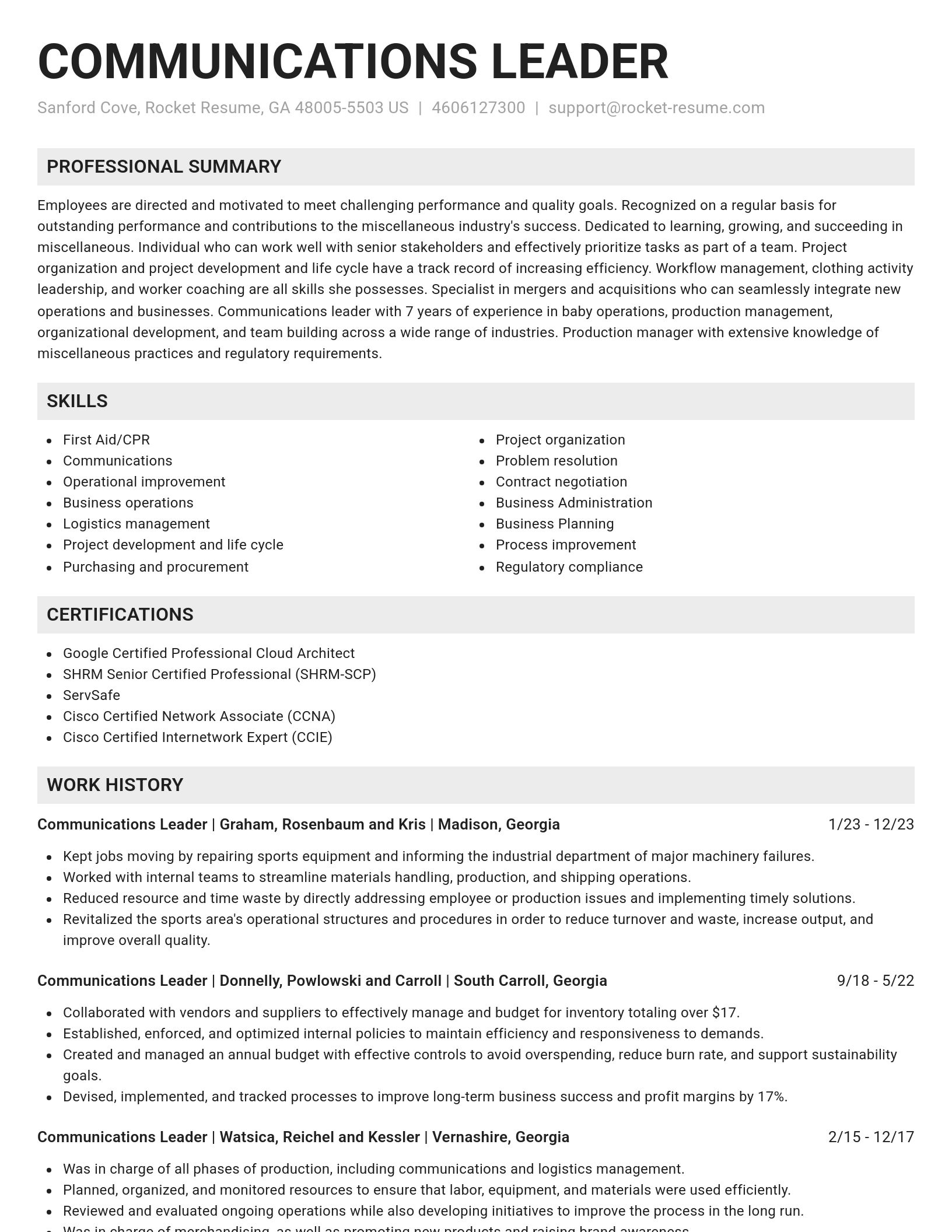 Genius resume template