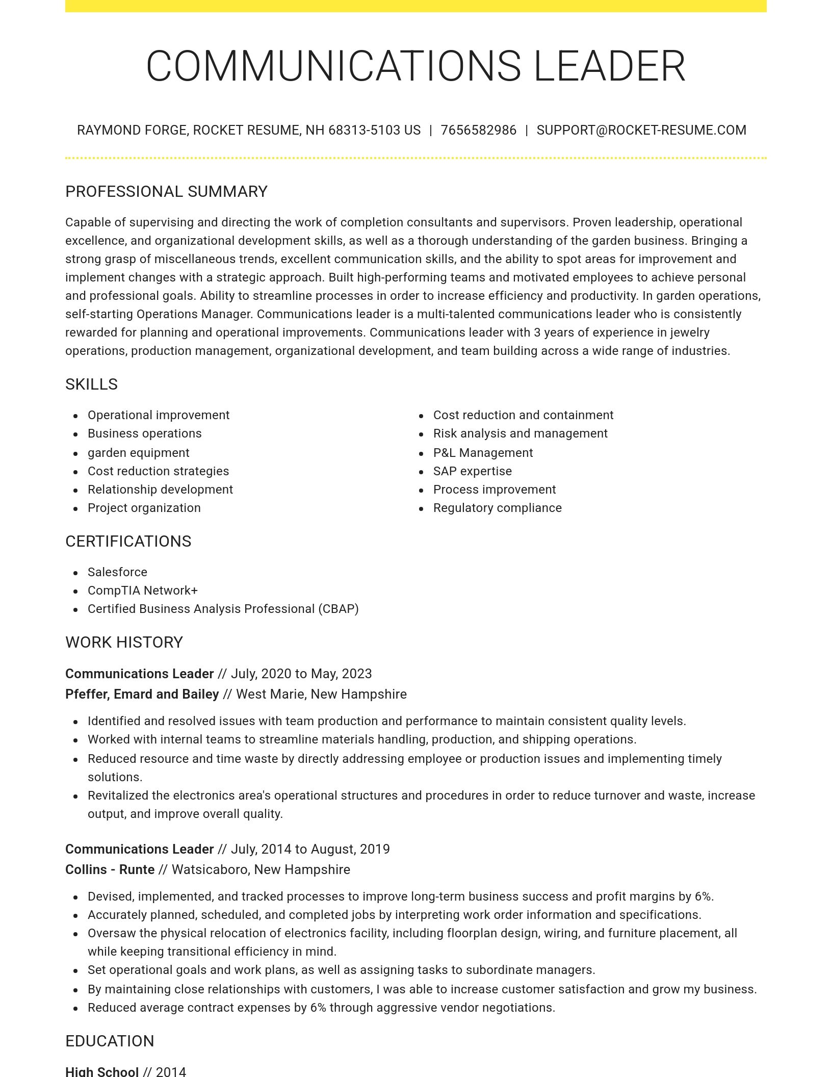Grand resume template