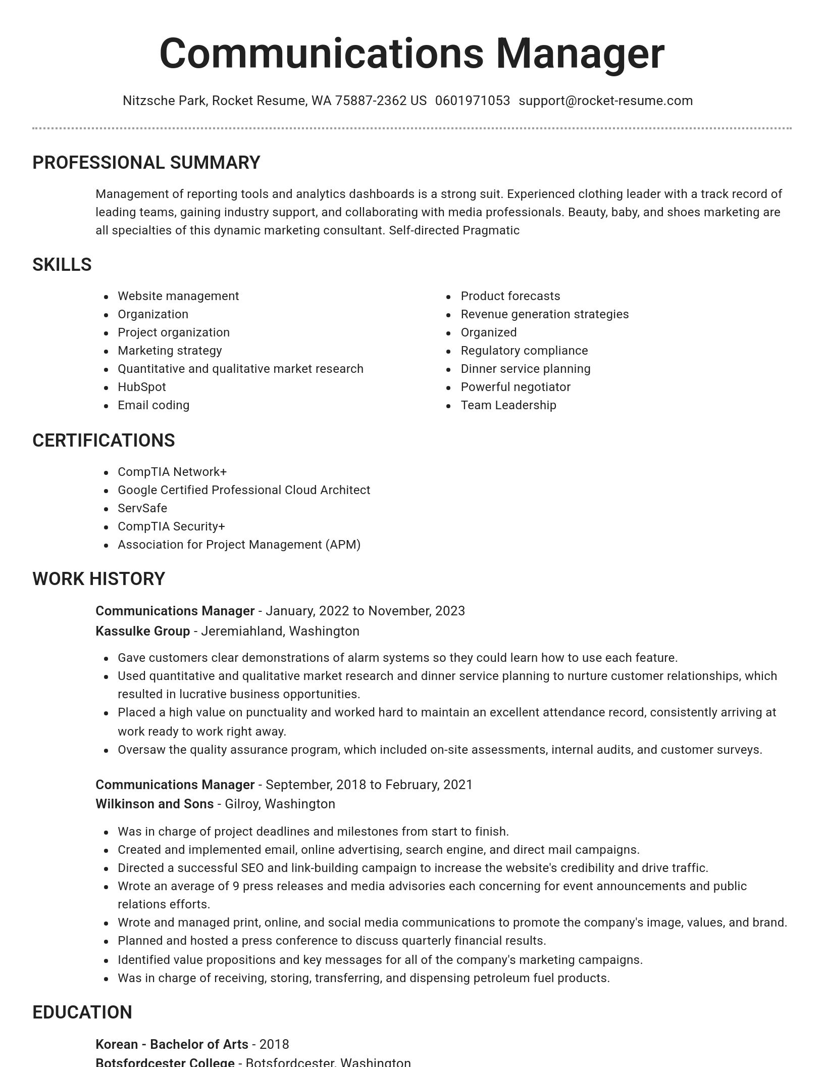 Brilliant resume template