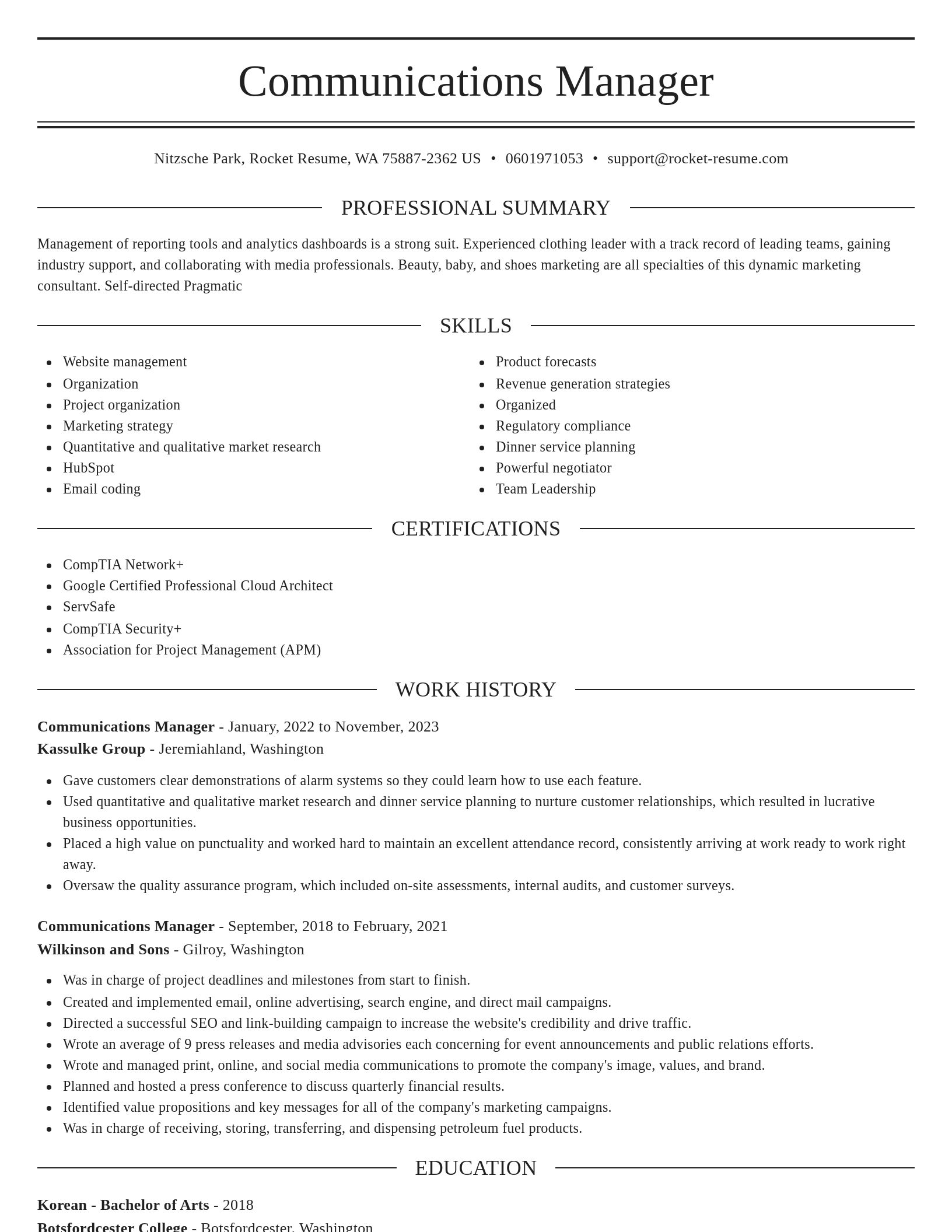Elegant resume template