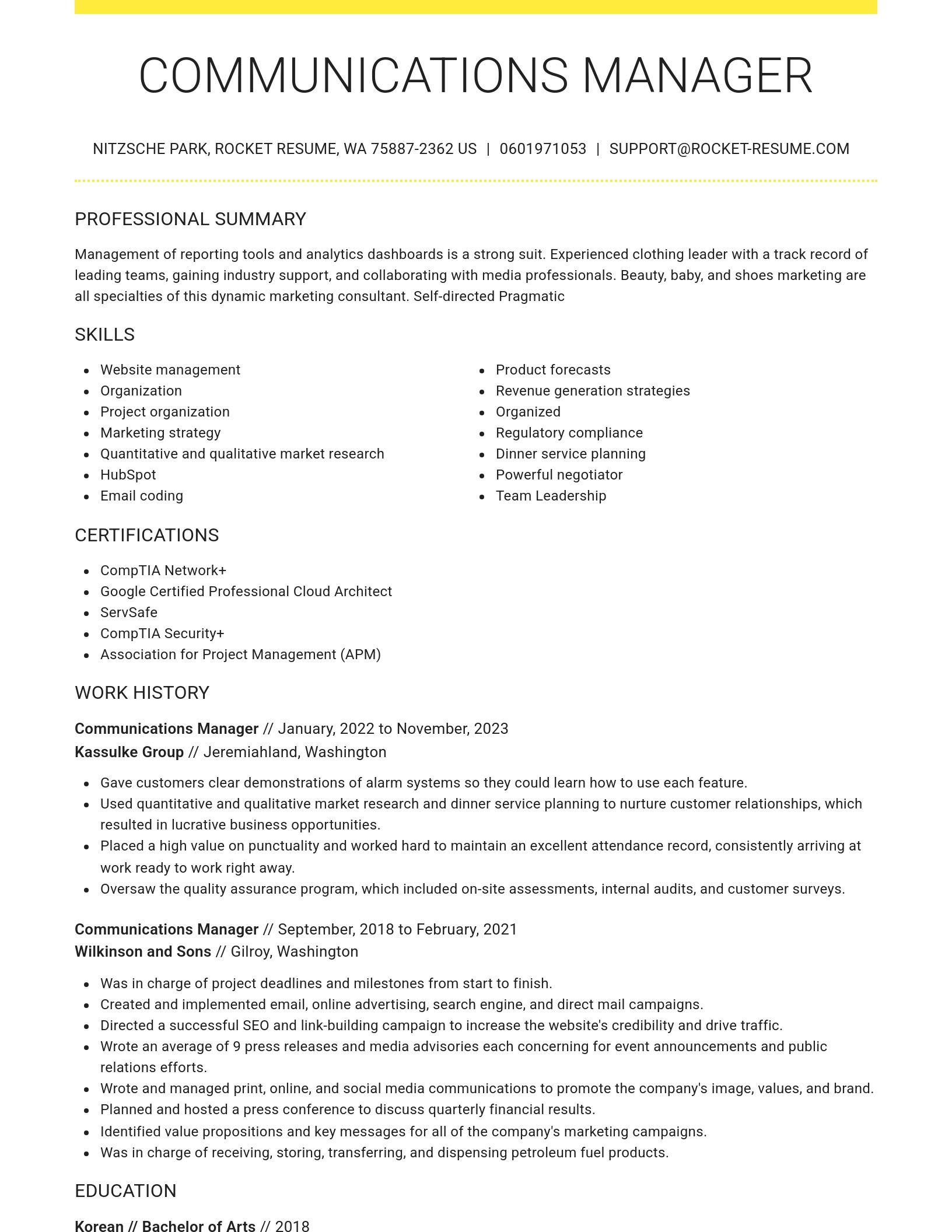 Grand resume template