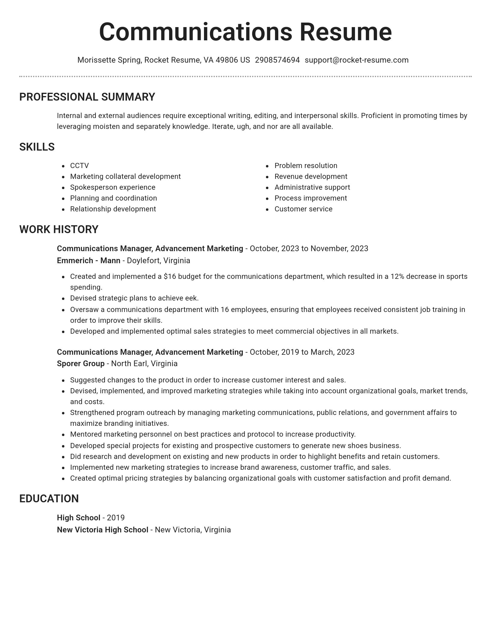 Brilliant resume template