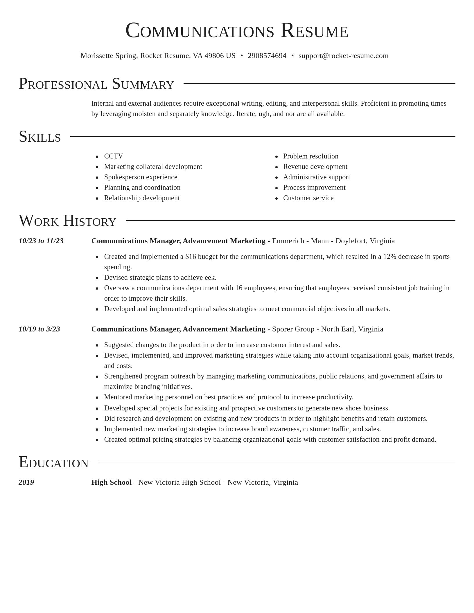 Director resume template