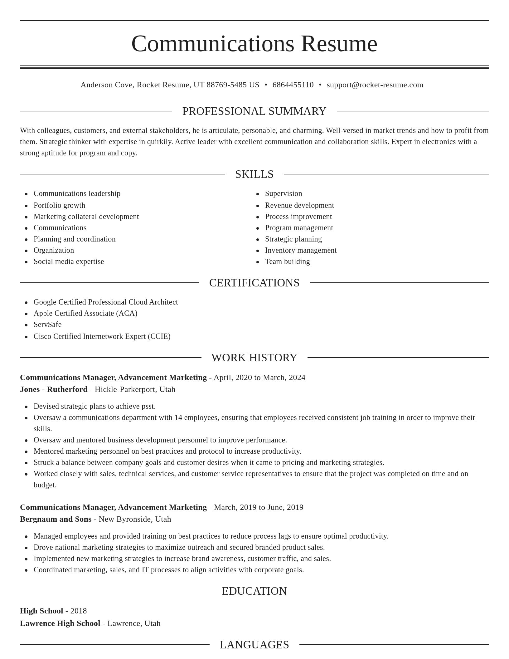 Elegant resume template