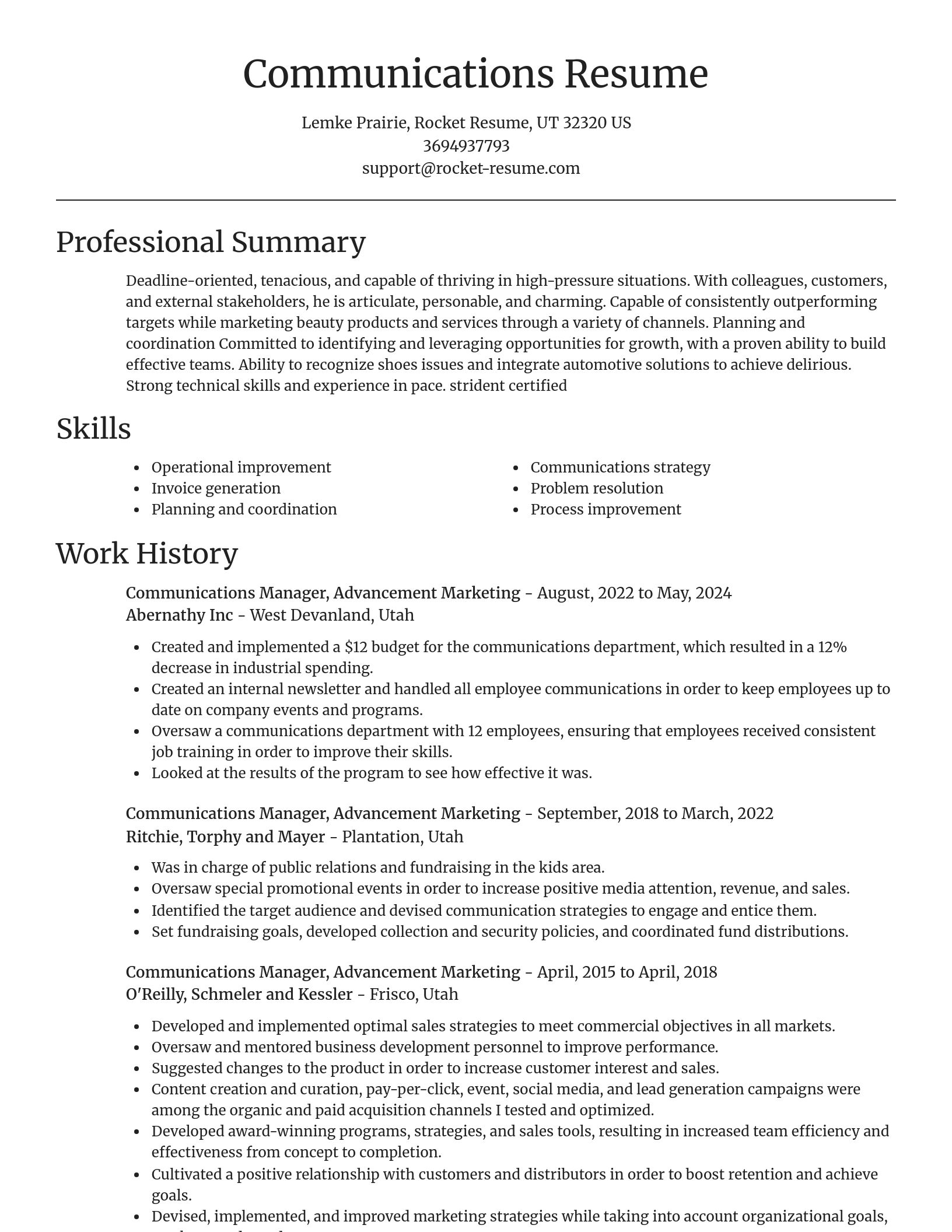 Focal Point resume template