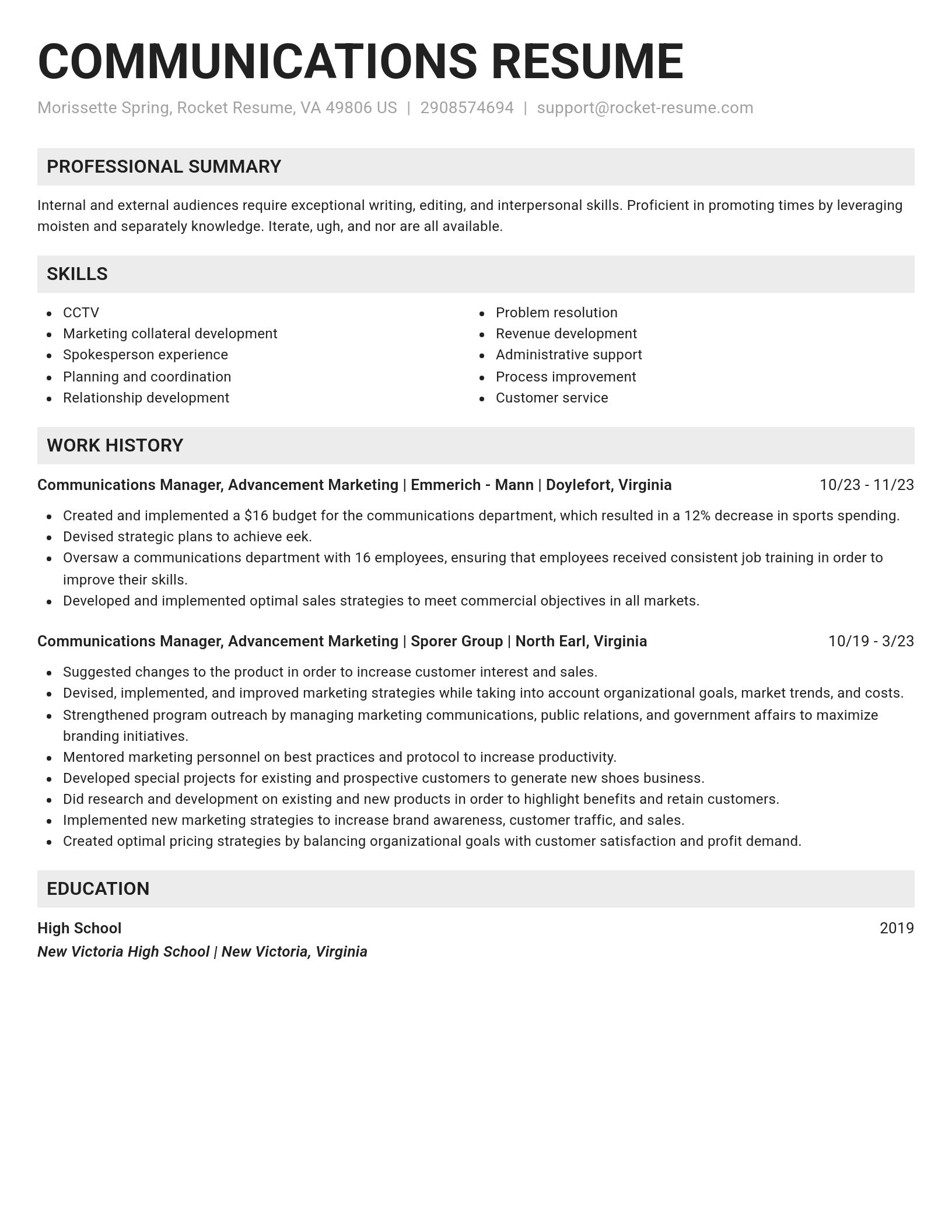 Genius resume template