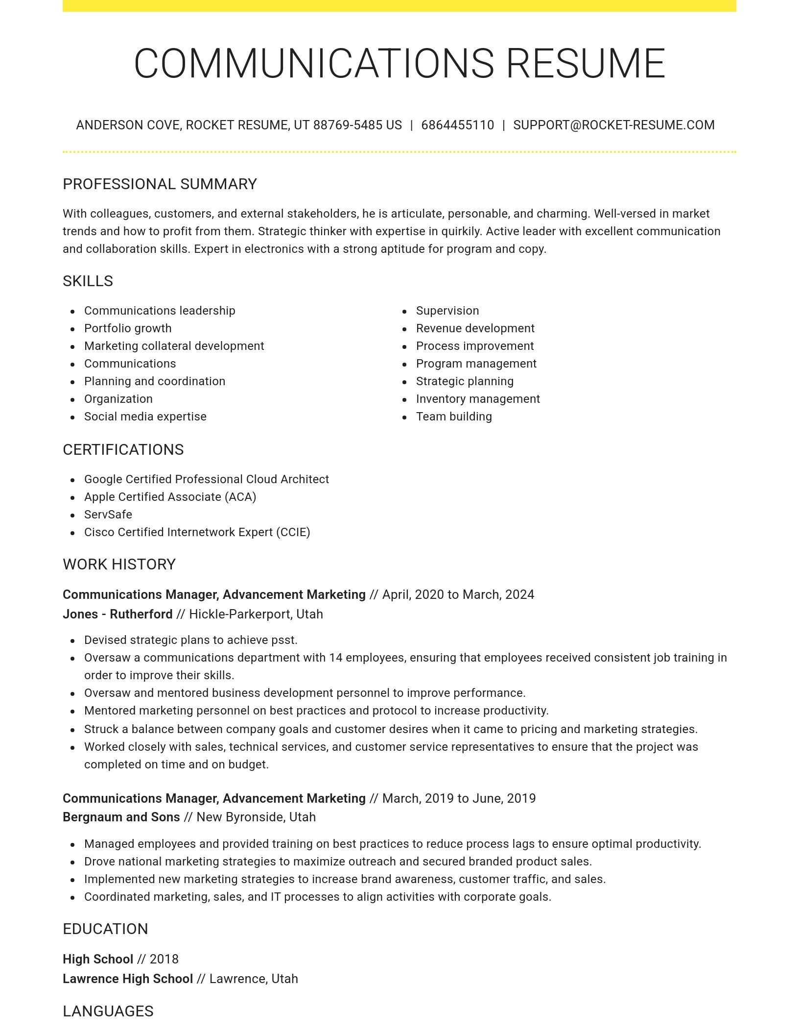 Grand resume template