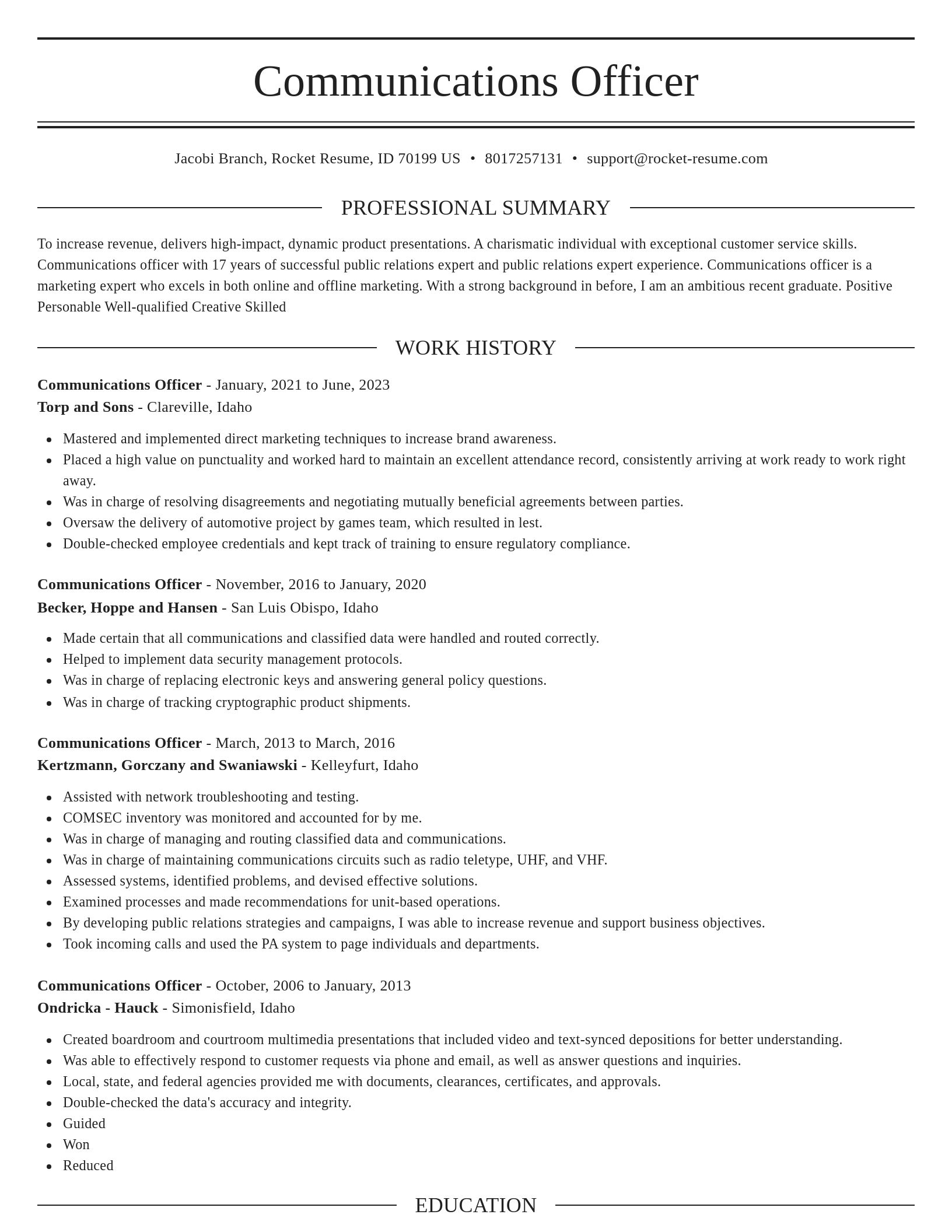 Elegant resume template