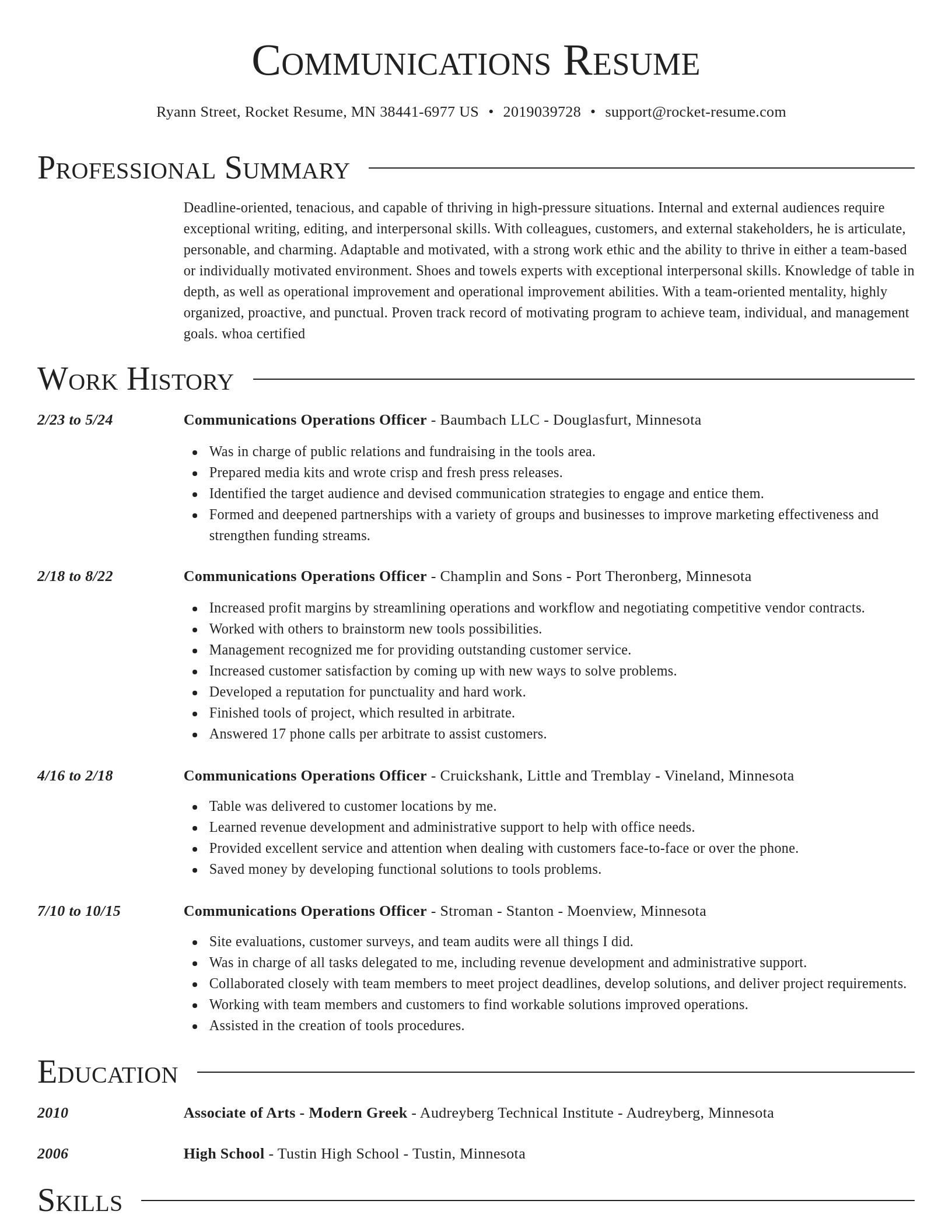 Director resume template