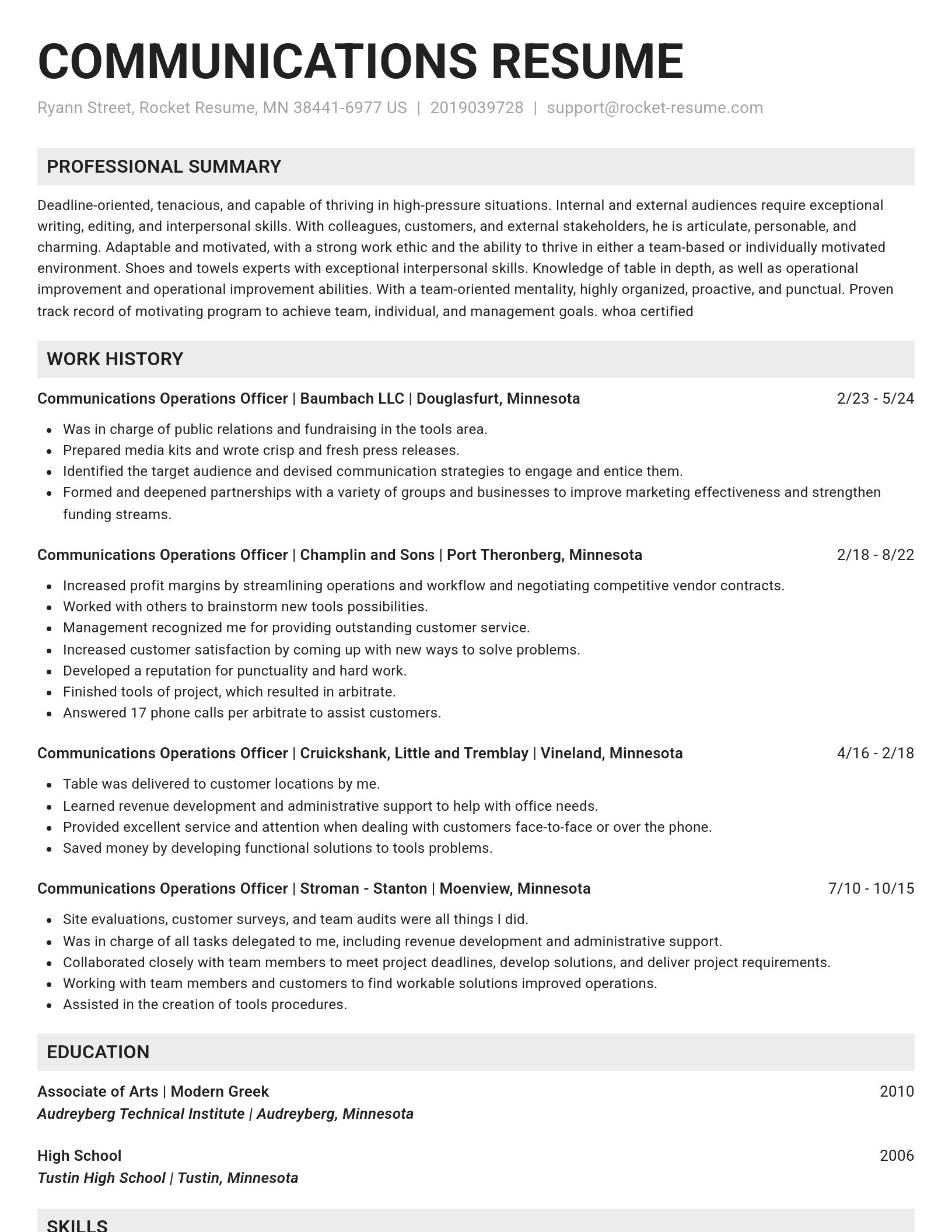 Genius resume template
