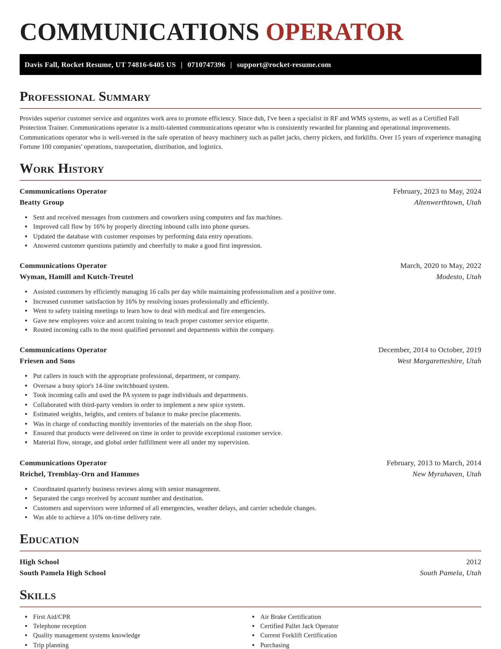 Exquisite resume template