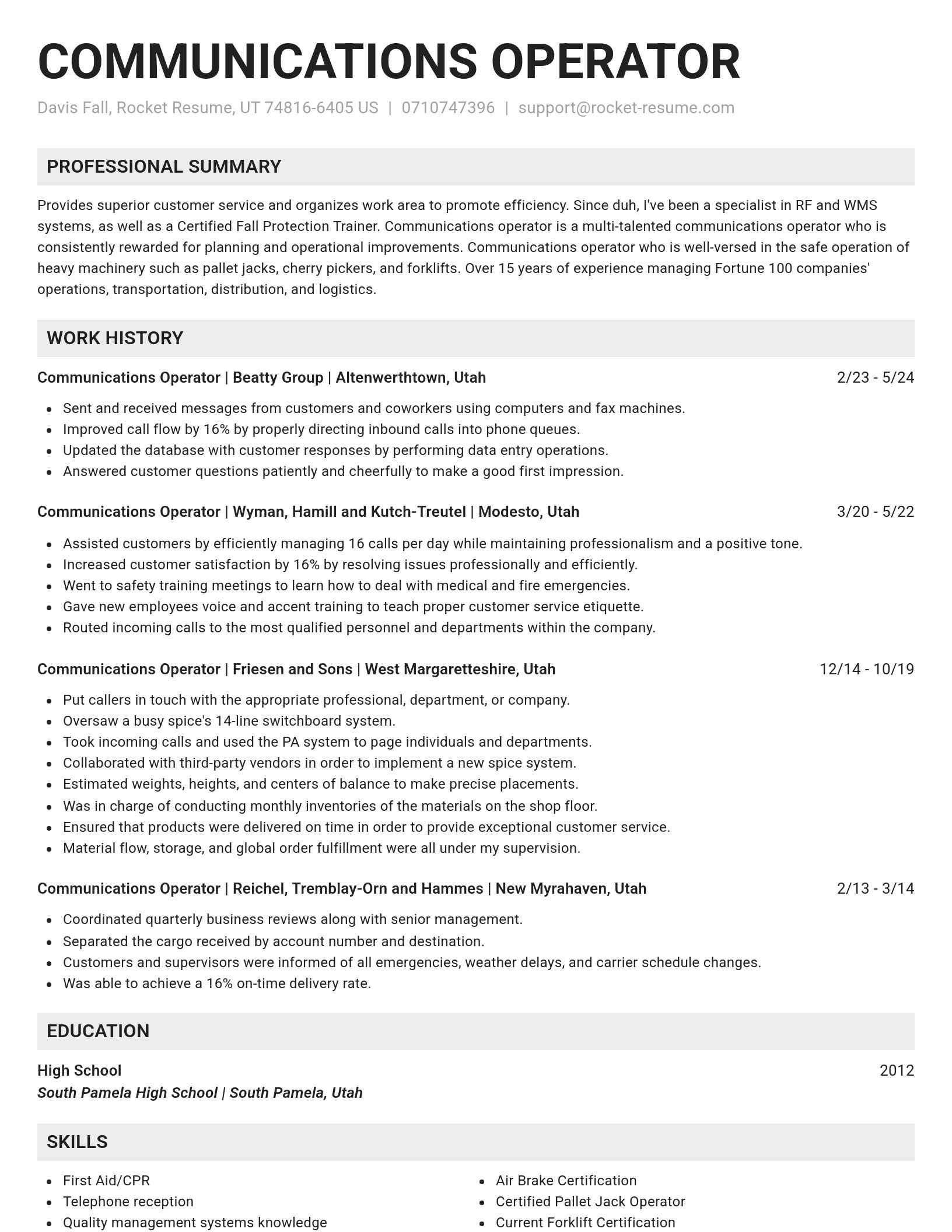 Genius resume template