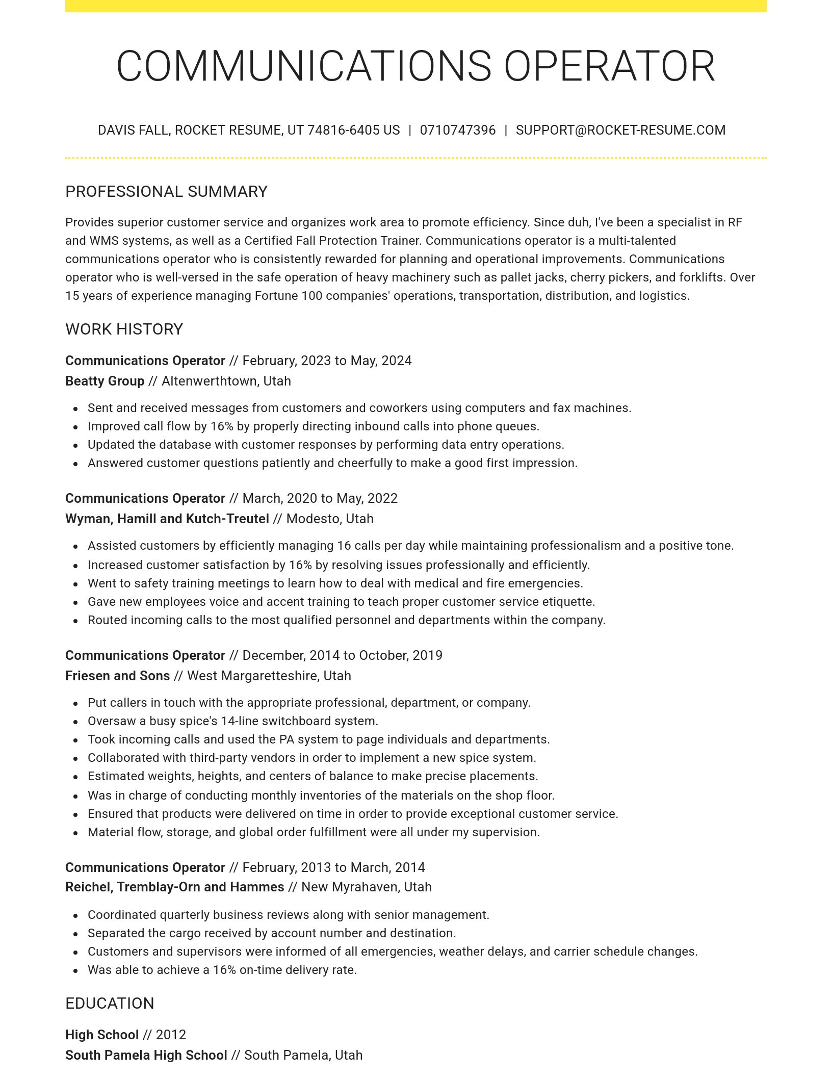 Grand resume template