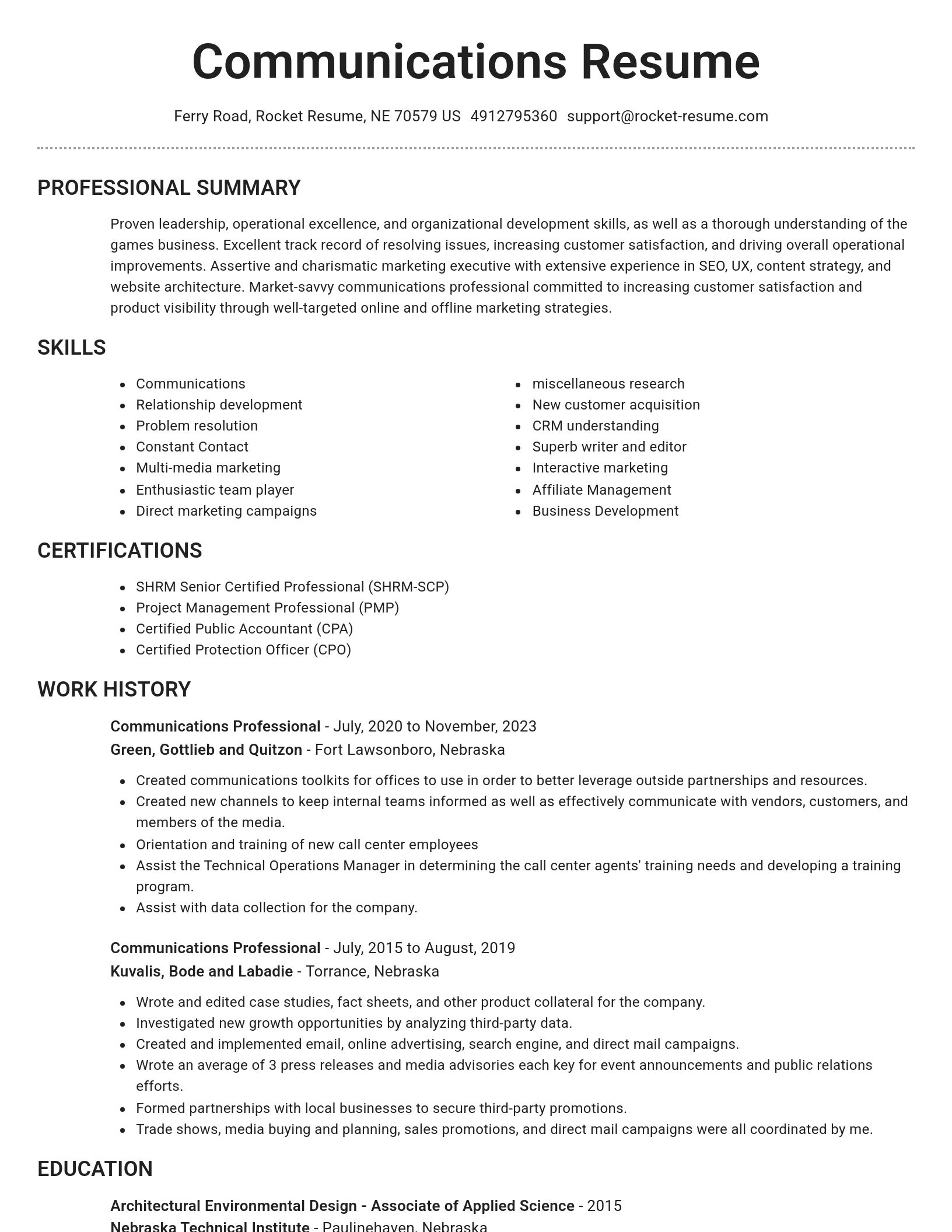 Brilliant resume template