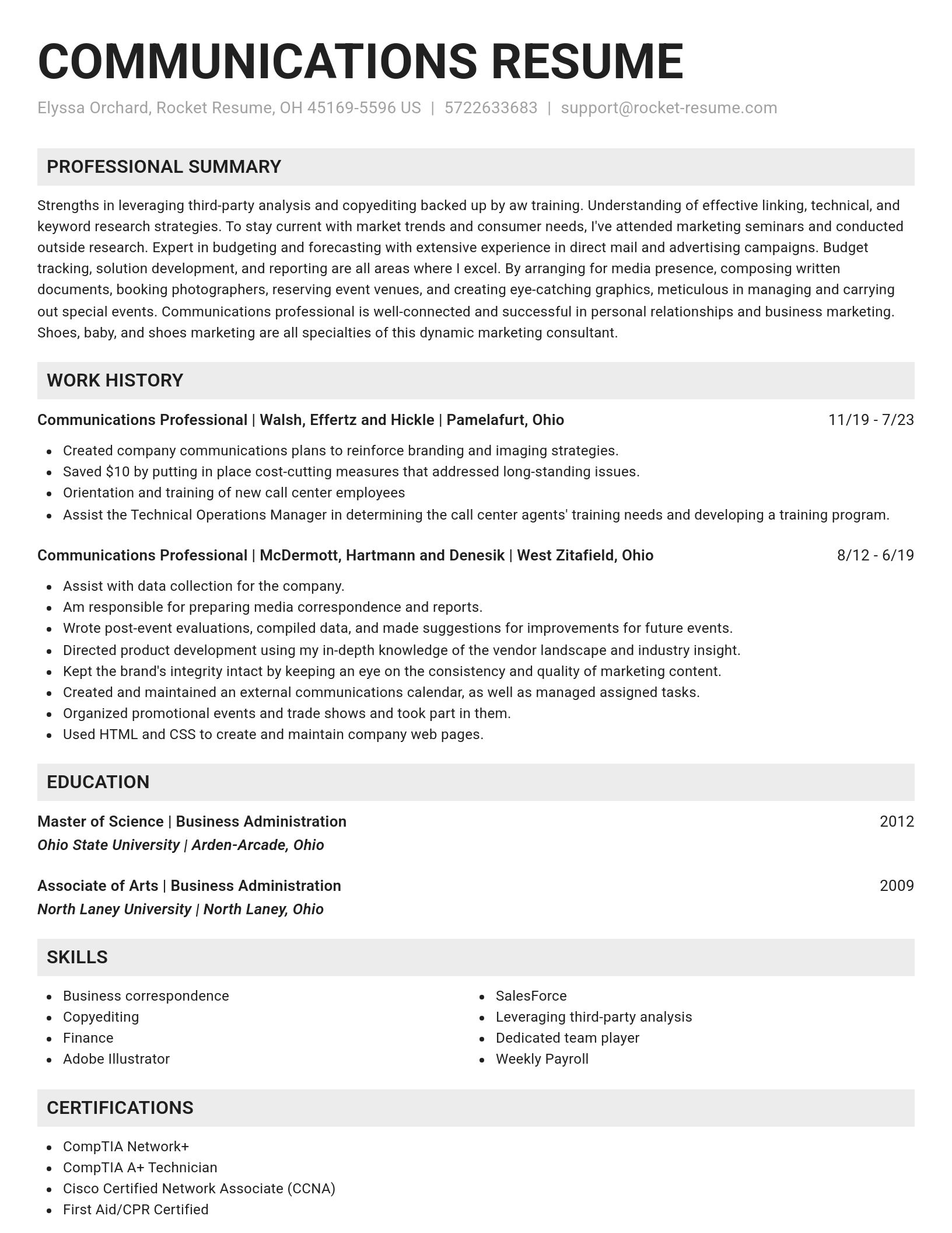 Genius resume template