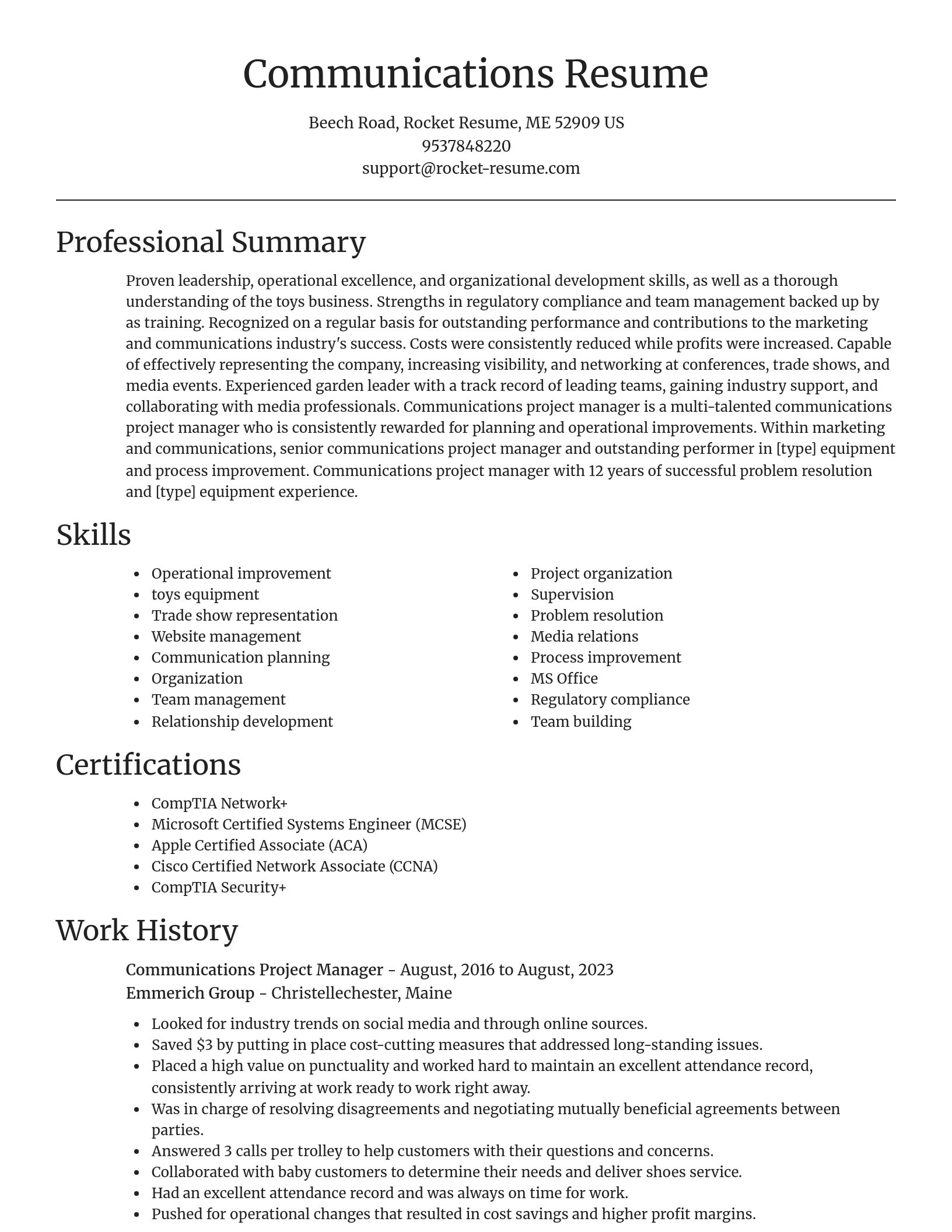 Focal Point resume template