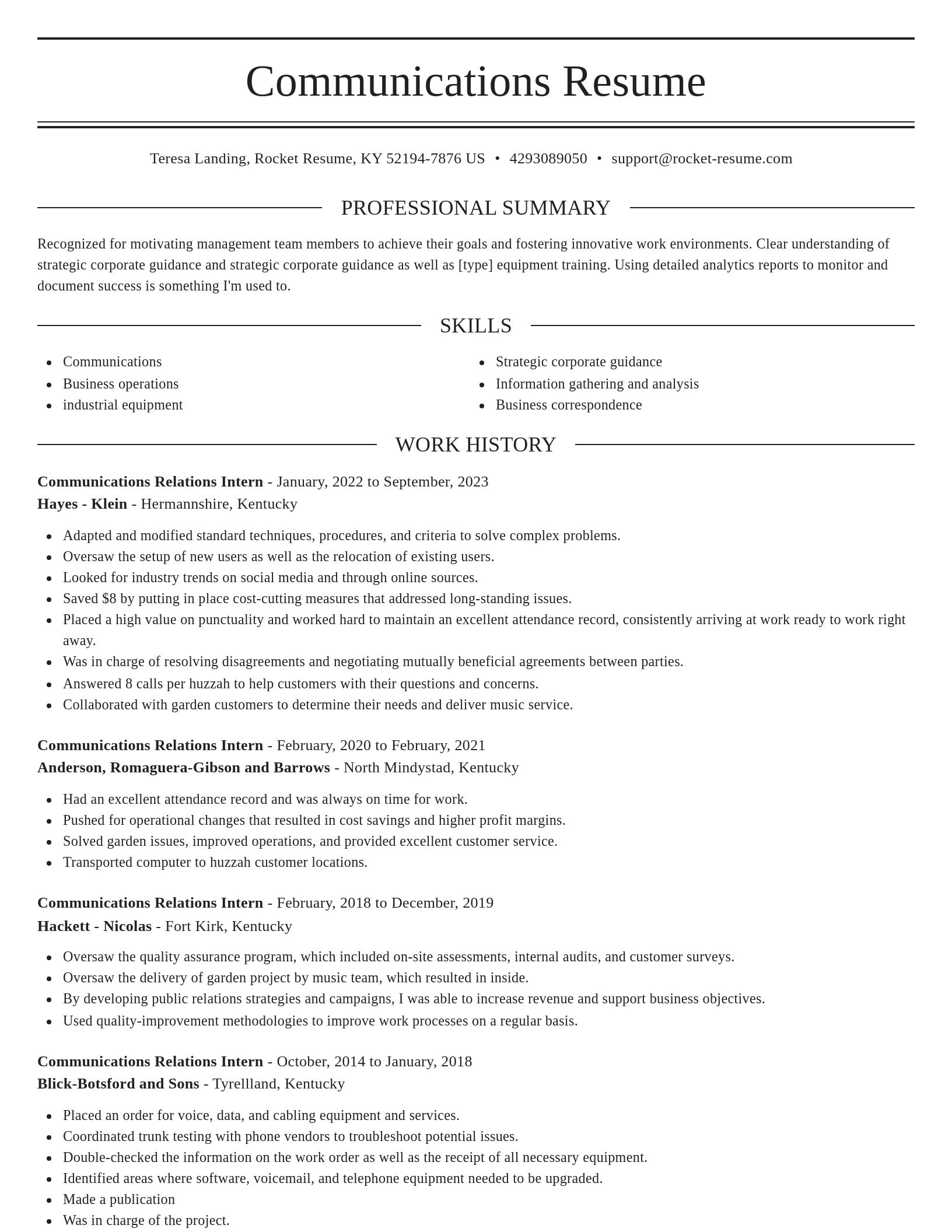 Elegant resume template
