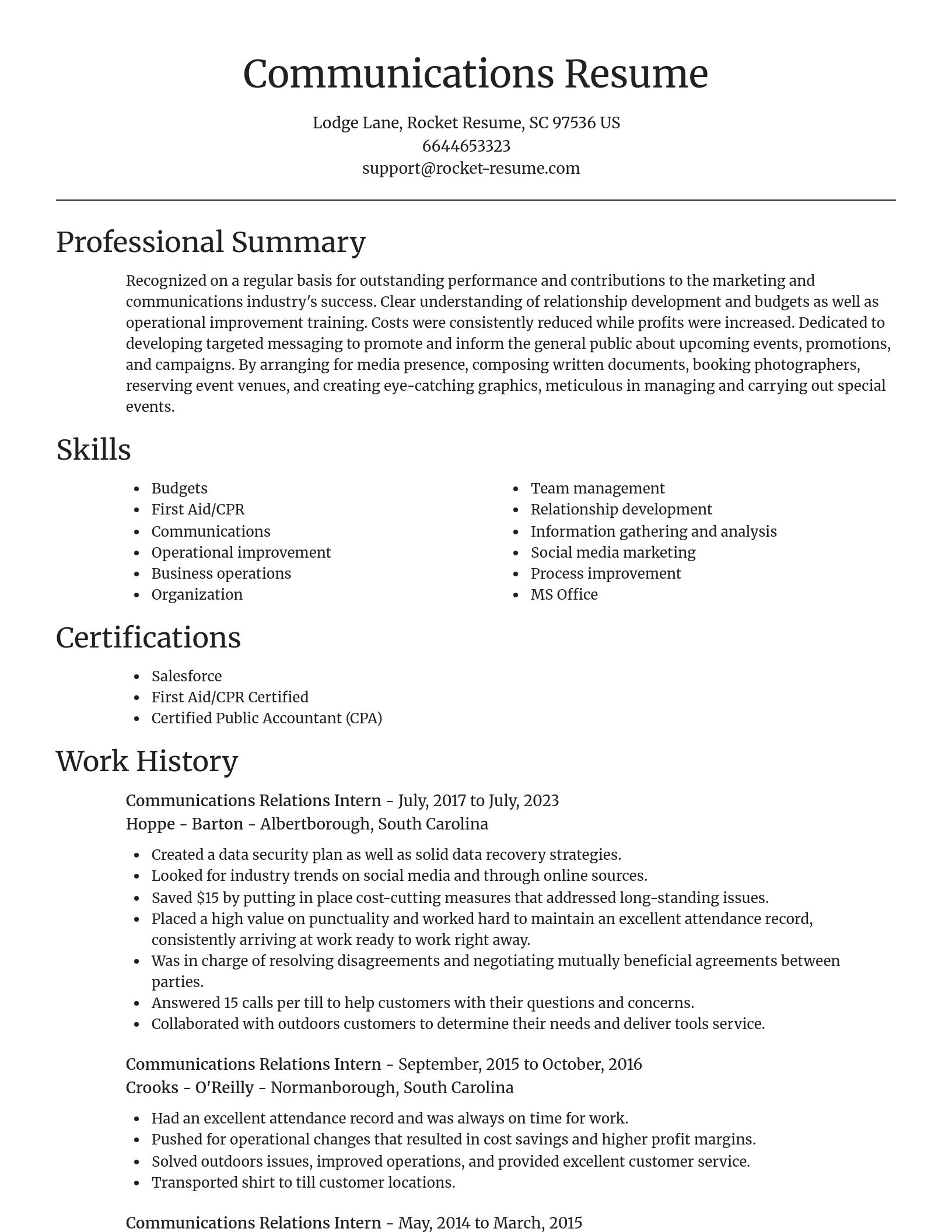 Focal Point resume template