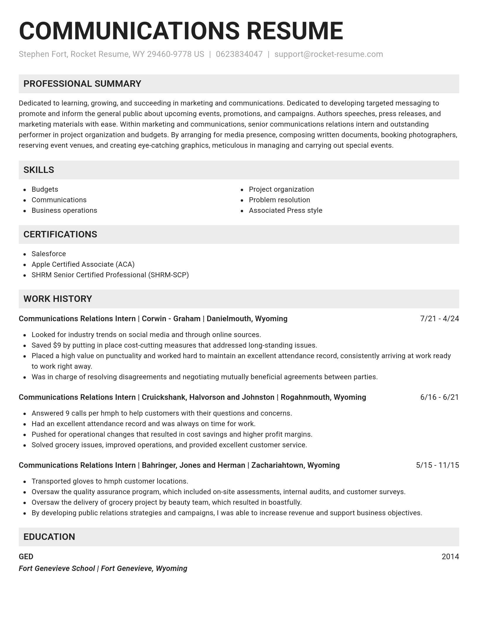 Genius resume template