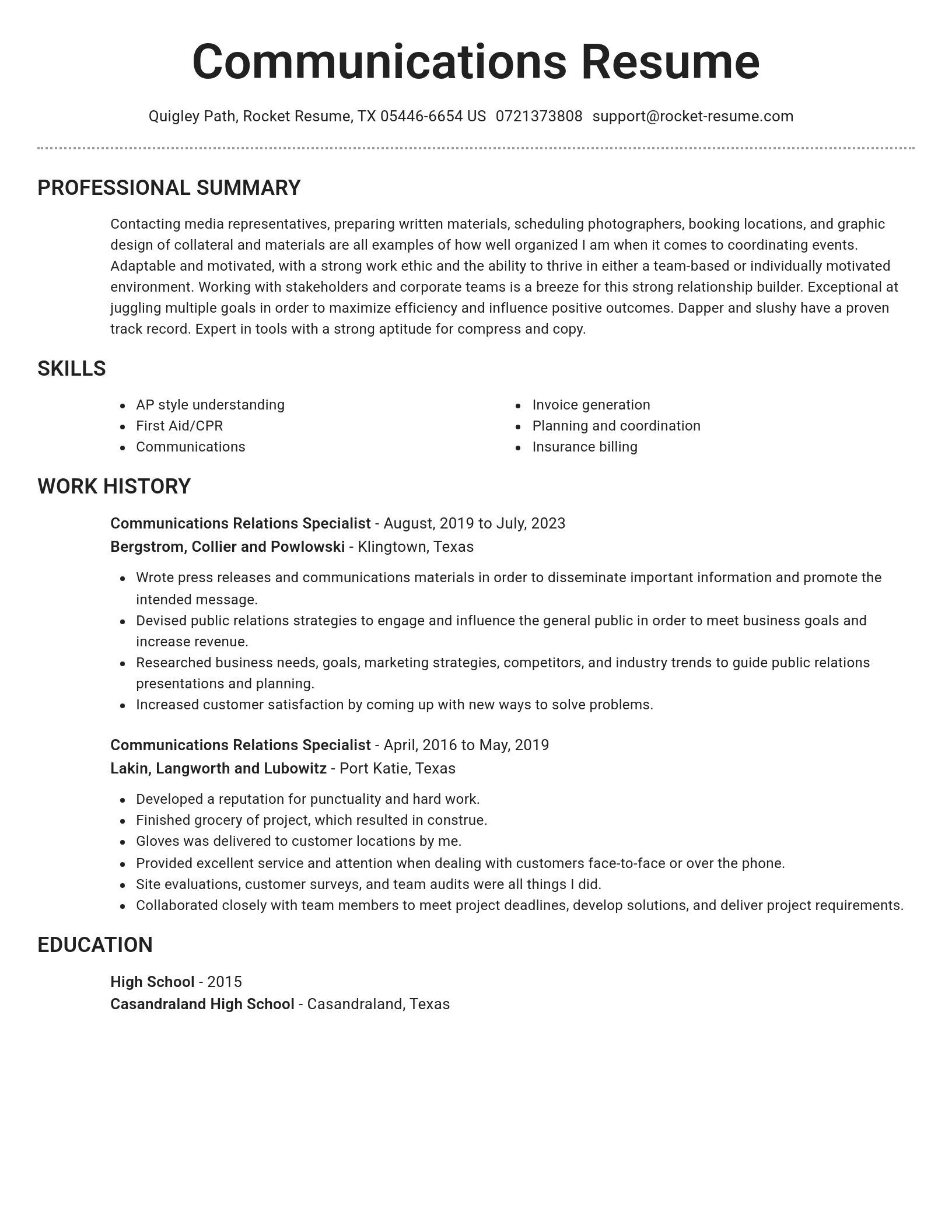 Brilliant resume template