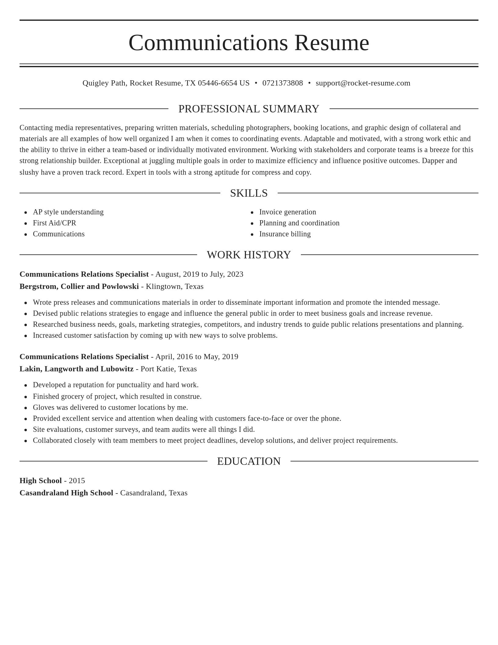 Elegant resume template