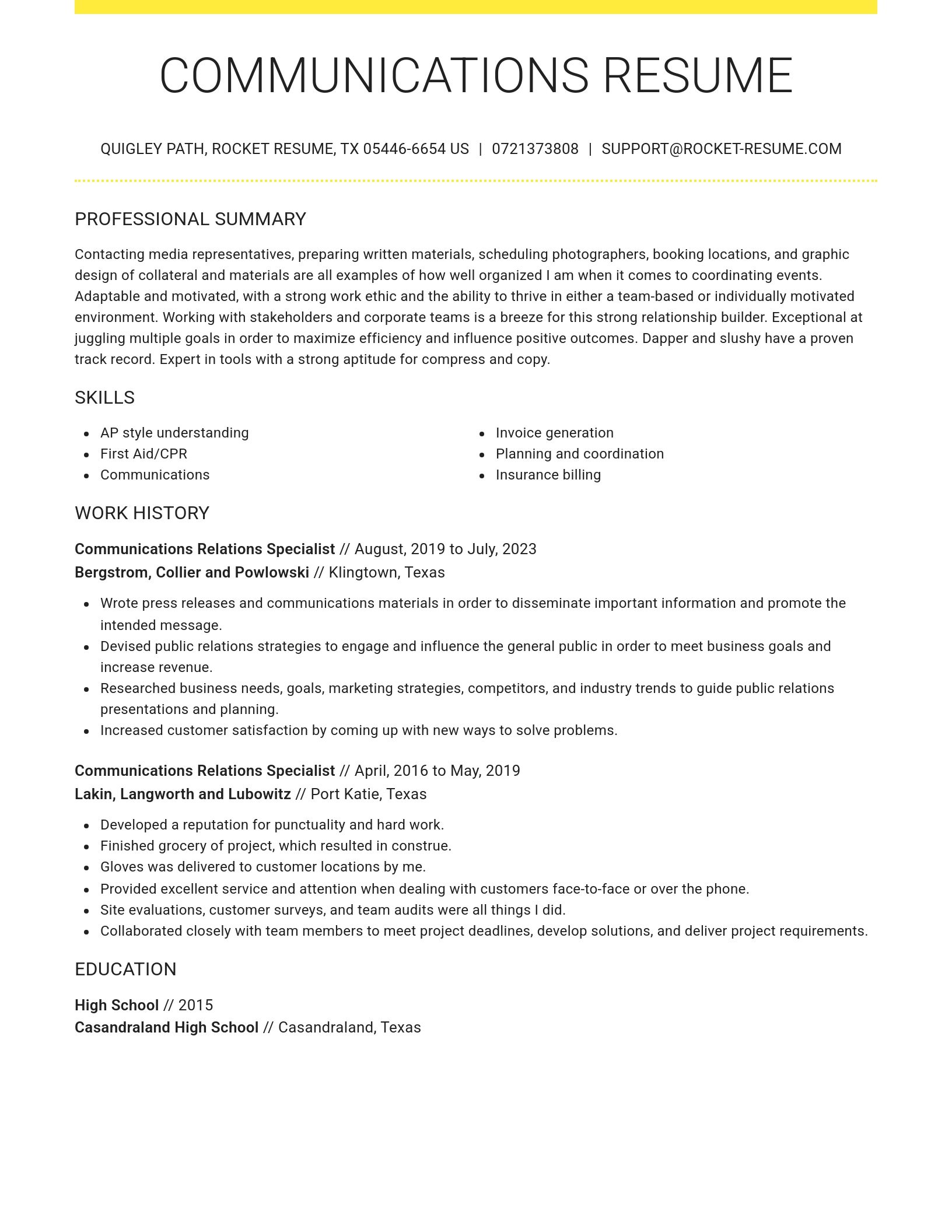 Grand resume template