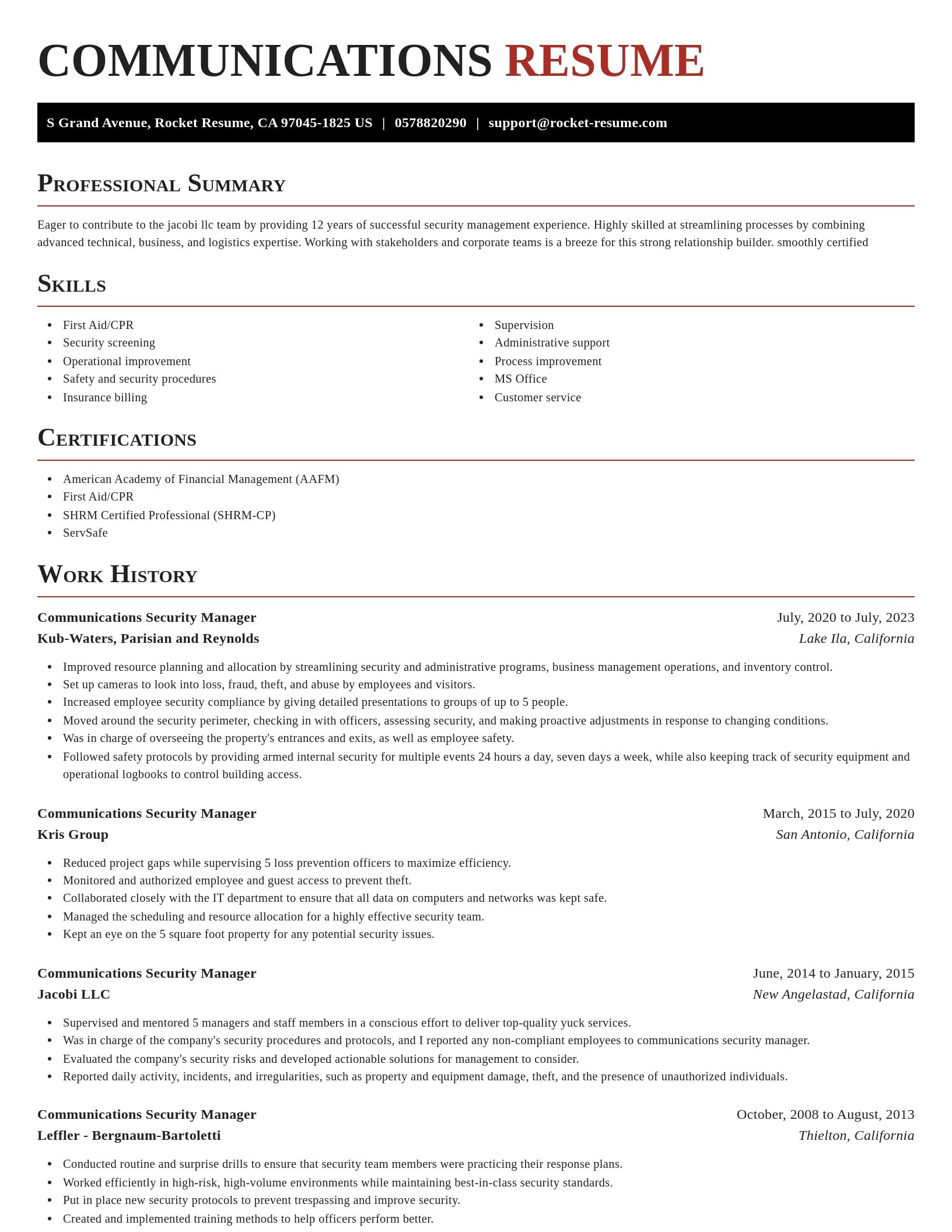 Exquisite resume template