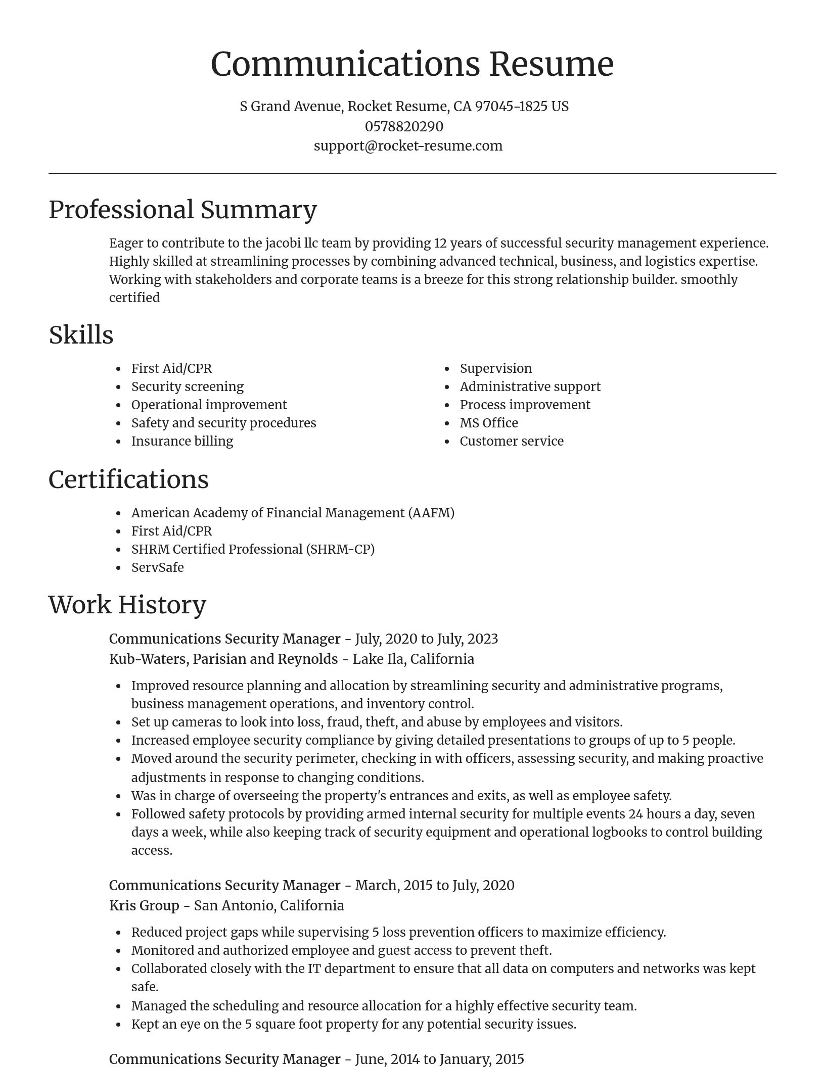 Focal Point resume template