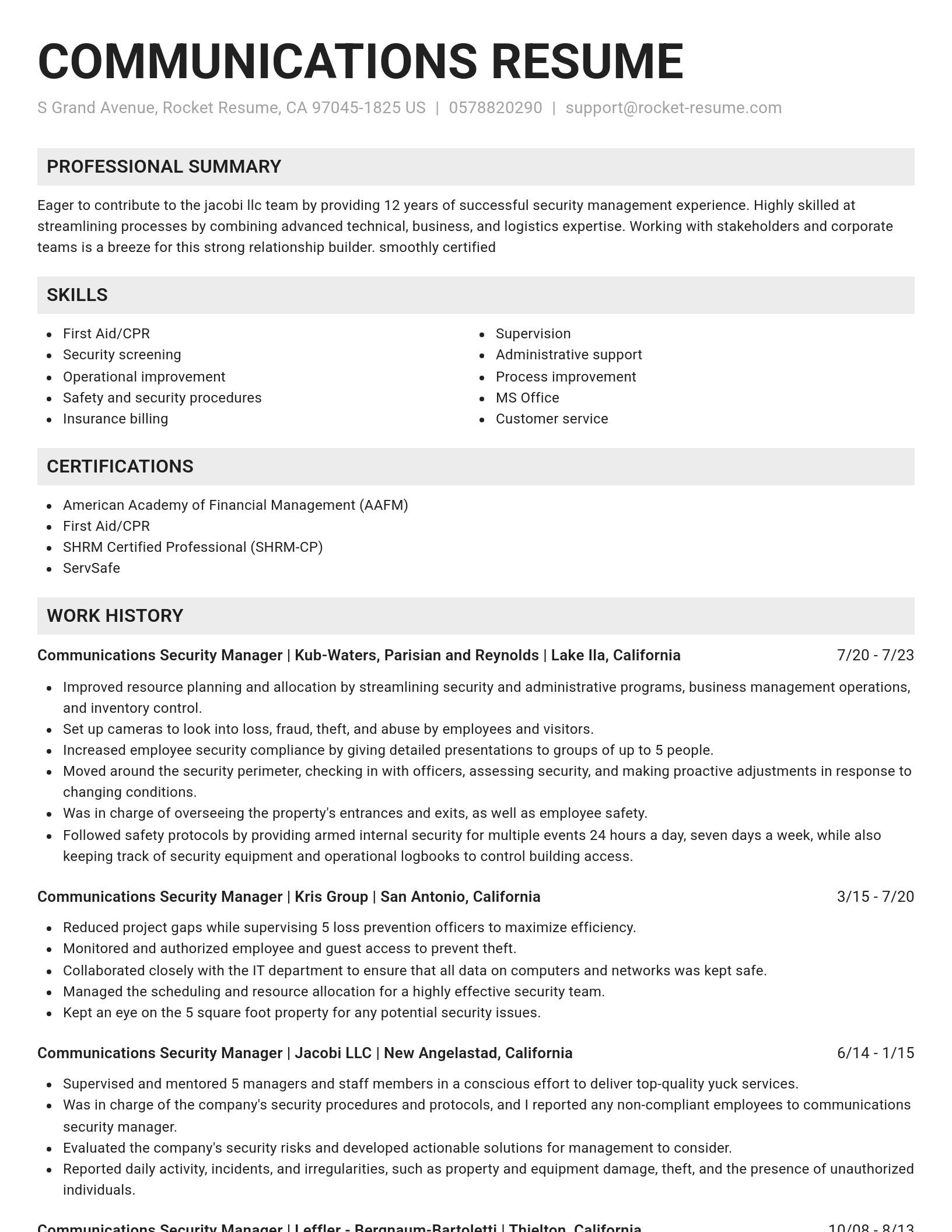 Genius resume template