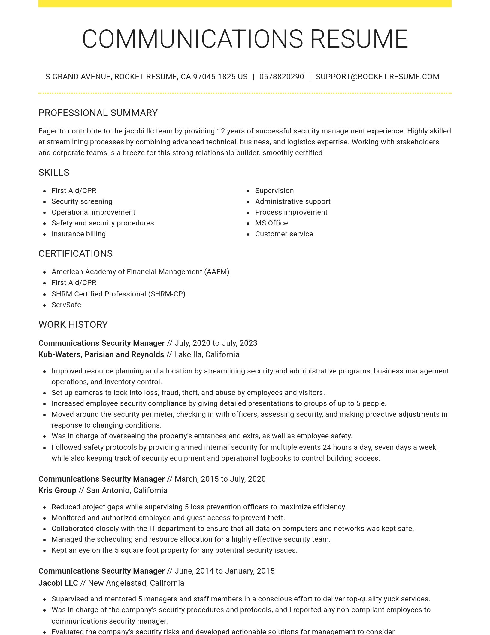 Grand resume template