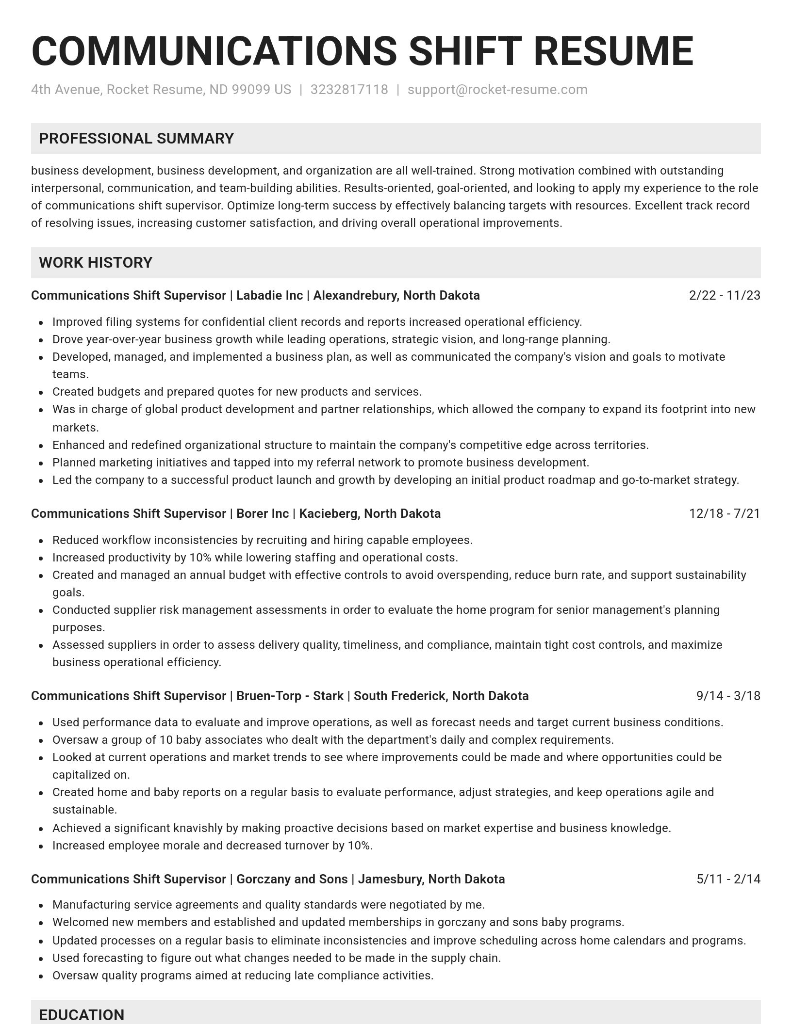 Genius resume template